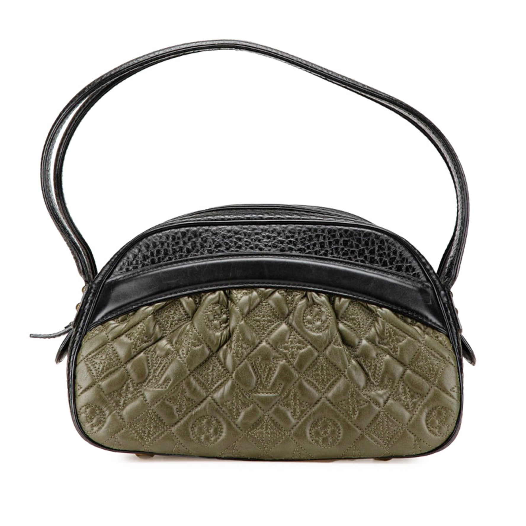 Louis Vuitton Monogram Vienna Clara Handbag/Shoulder Bag Noir Black Khaki Leather LOUIS VUITTON