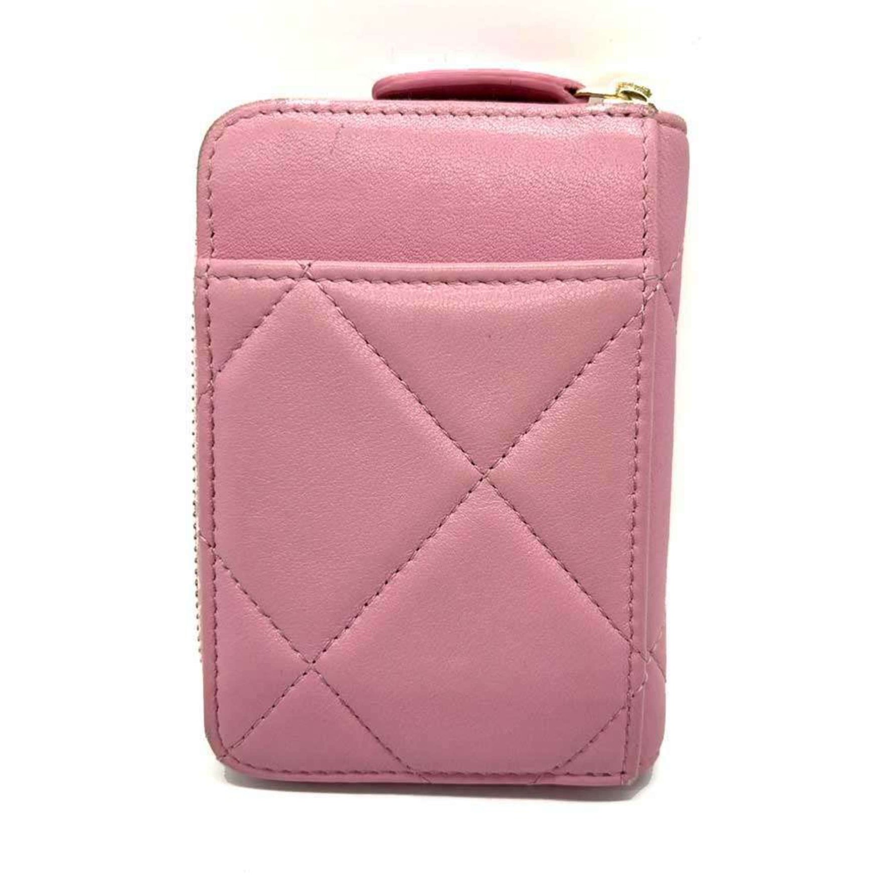 Chanel Matelasse Wallet/Coin Case Lambskin Wallet Leather