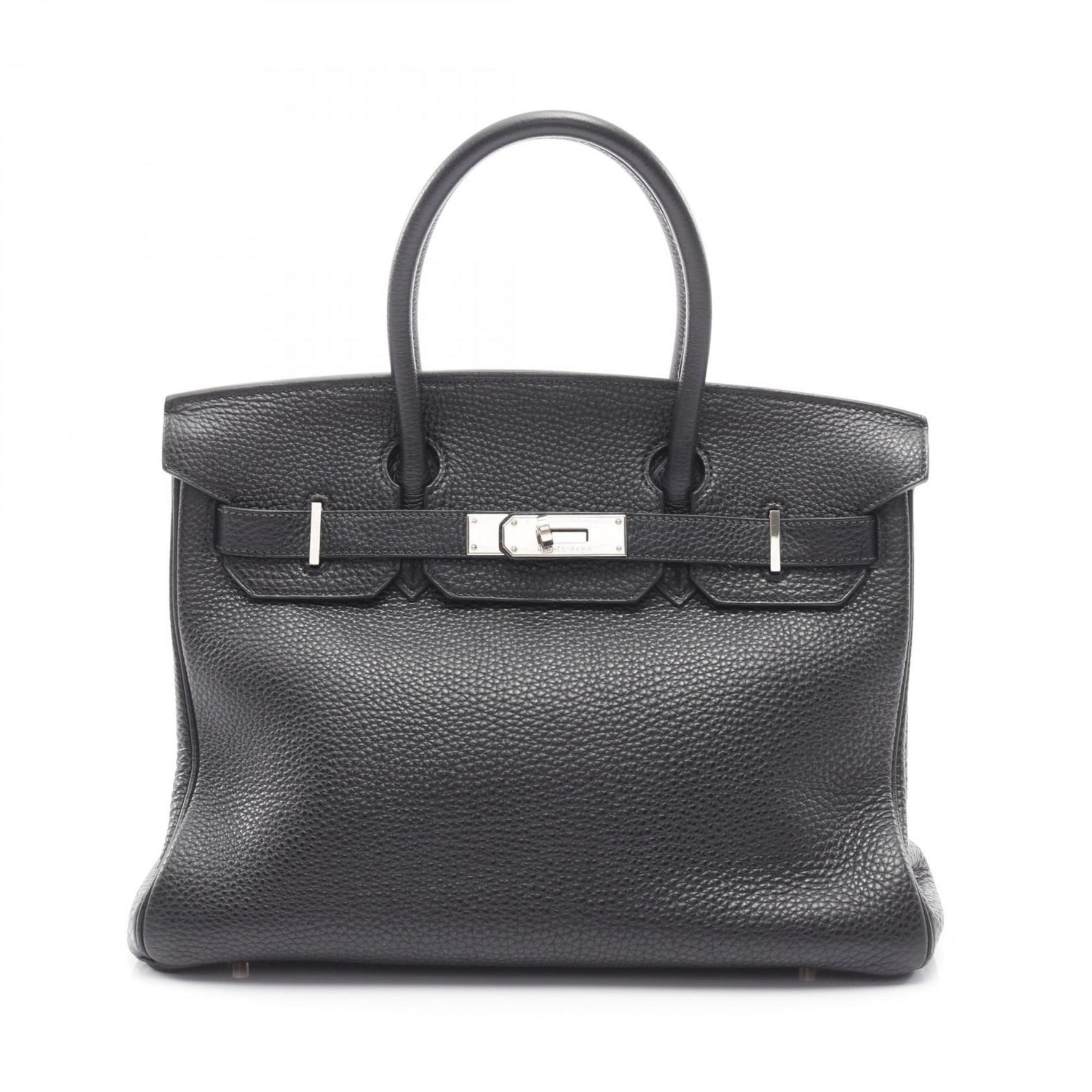 Hermes Hermès Birkin 30 handbag in Taurillon Clemence leather, black.