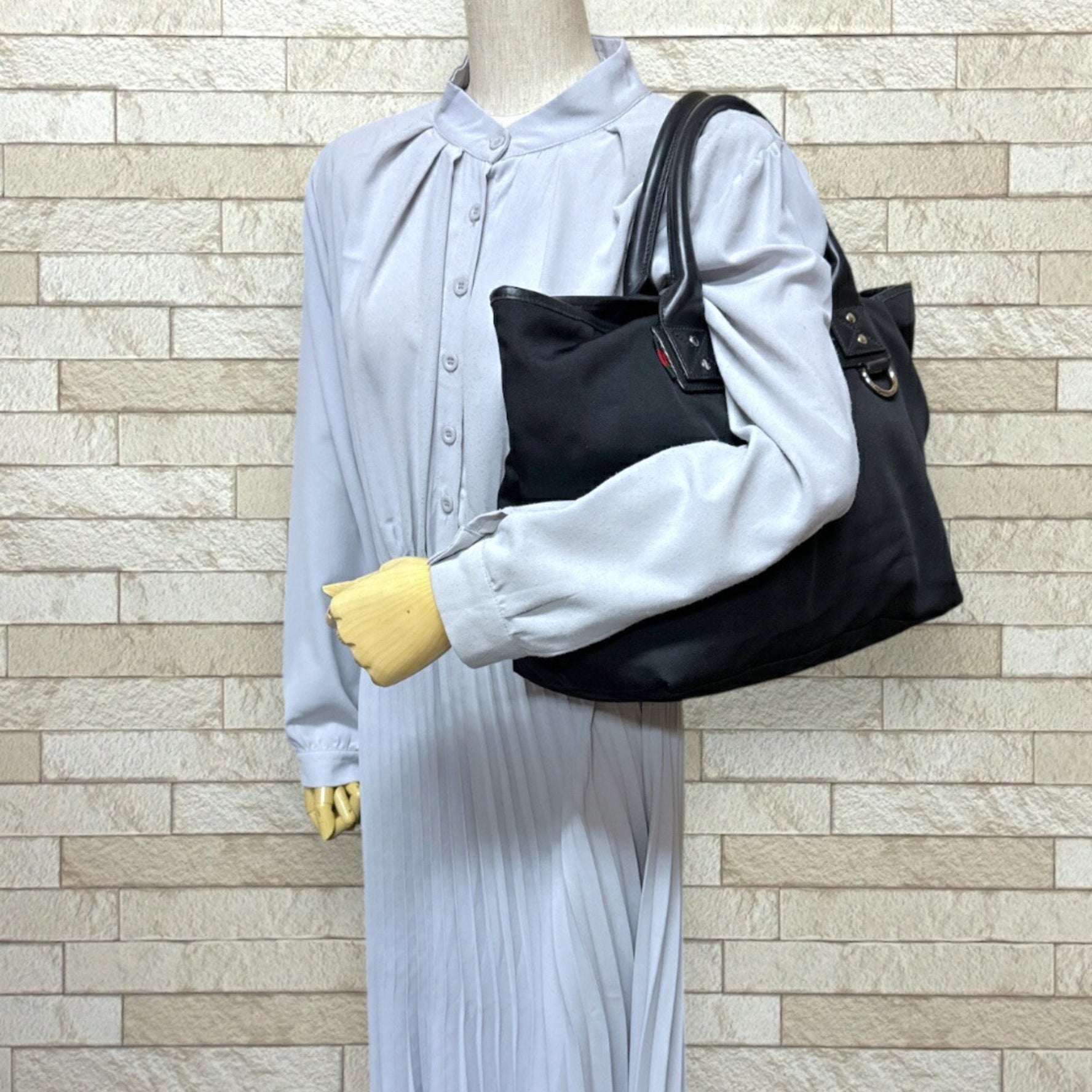 Gucci Sherry Tote Bag, Nylon Canvas, Unisex