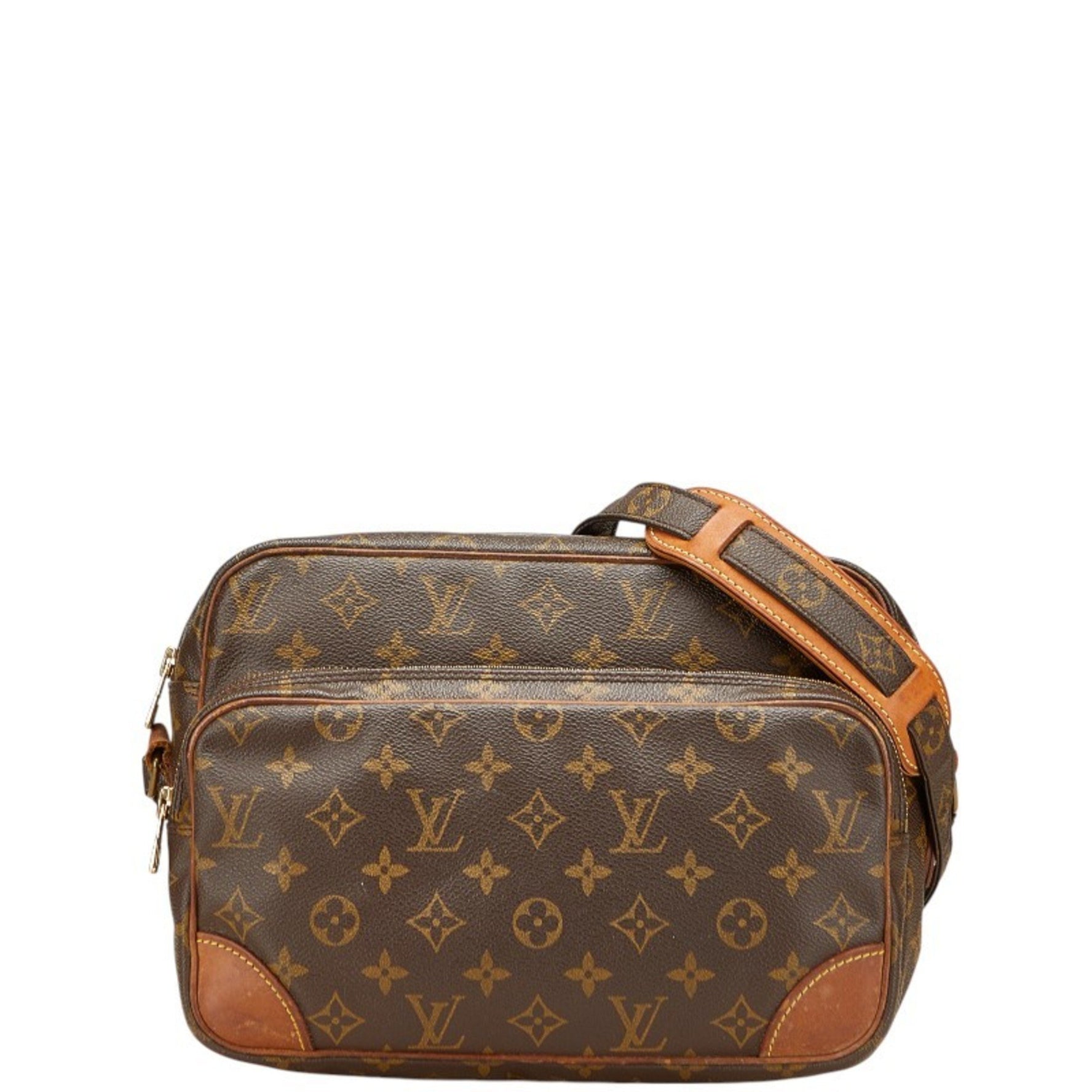 Louis Vuitton Monogram Nile Shoulder Bag Brown PVC Leather LOUIS VUITTON
