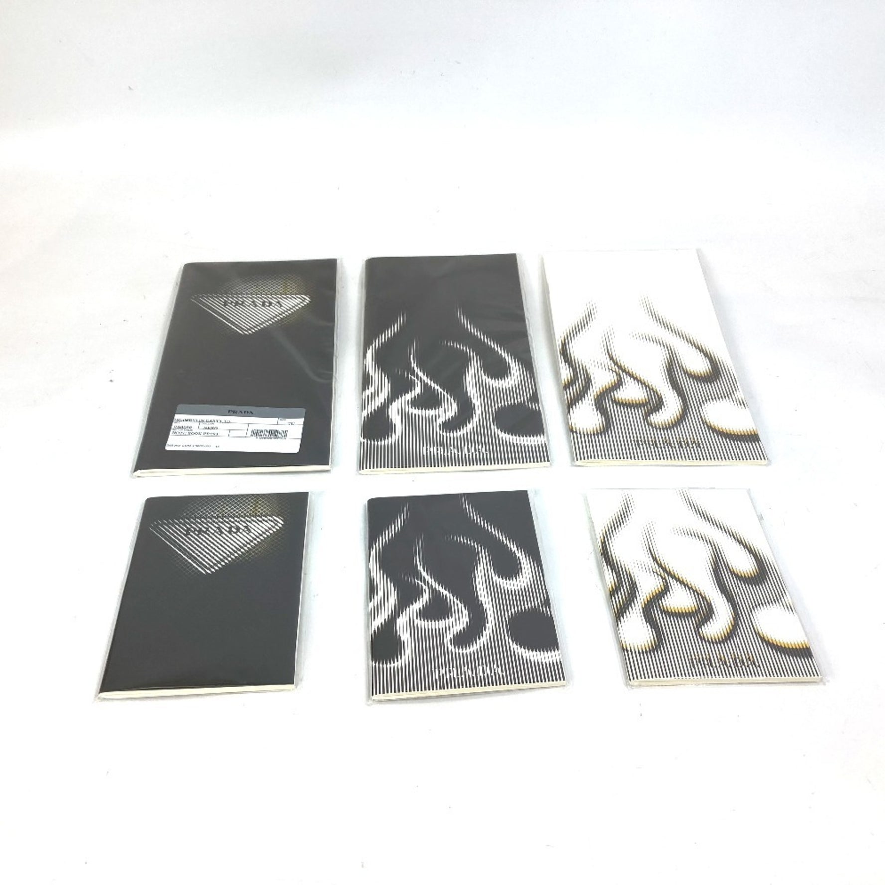 PRADA Notebook Memo Pad Traveler's Set of 6 Stationery Paper Men's Black