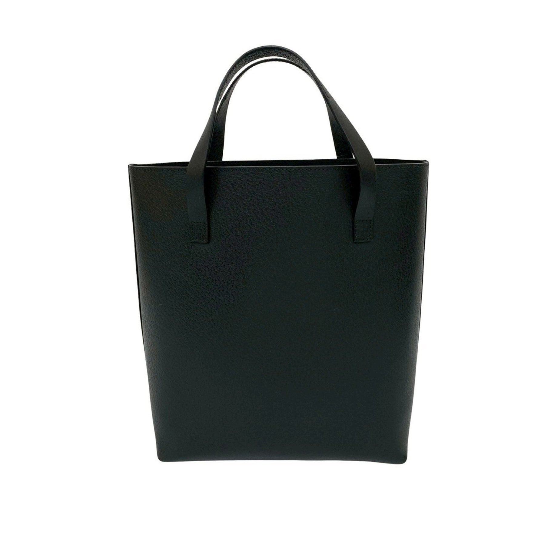 GUCCI Vintage Logo Hardware Calf Leather Handbag Mini Tote Bag 01822