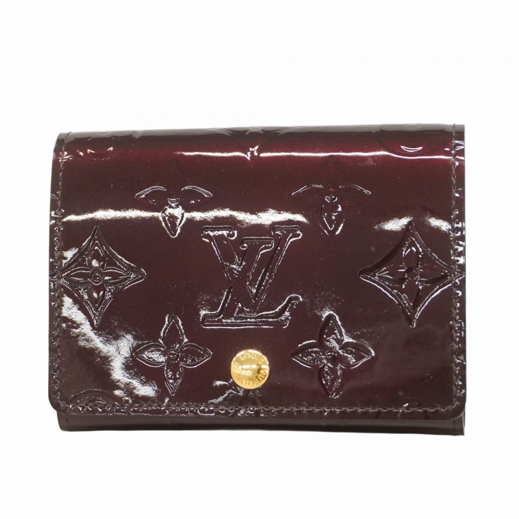 Louis Vuitton Vernis Envelope Carte de Visite Business Card Case Amaranth