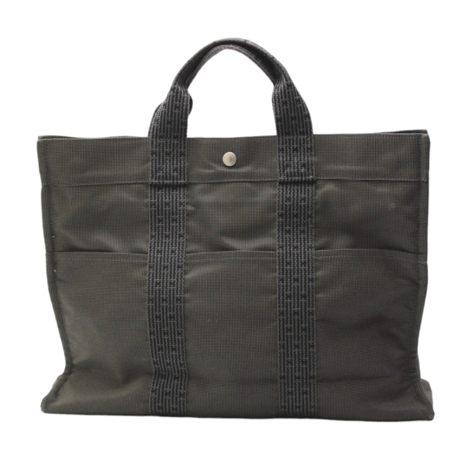 Hermes Bag Air Line Canvas Tote MM Grey