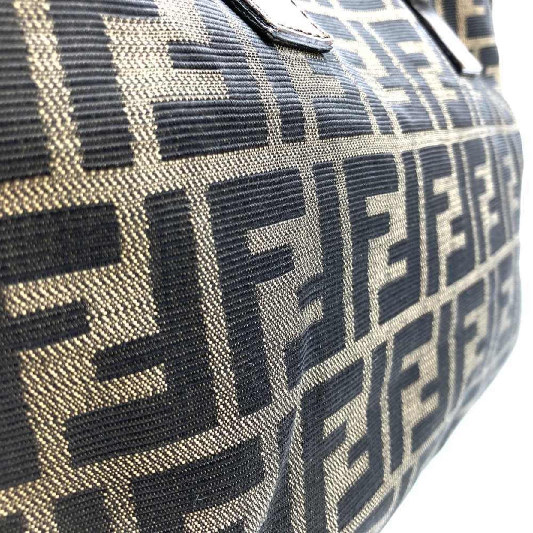 FENDI Zucca handbag tote bag nylon khaki