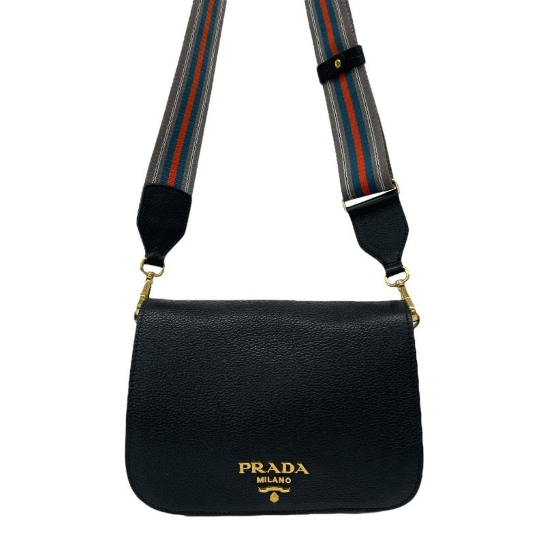 Prada Vitello Dino Crossbody Bag Leather Shoulder RFID-Compatible