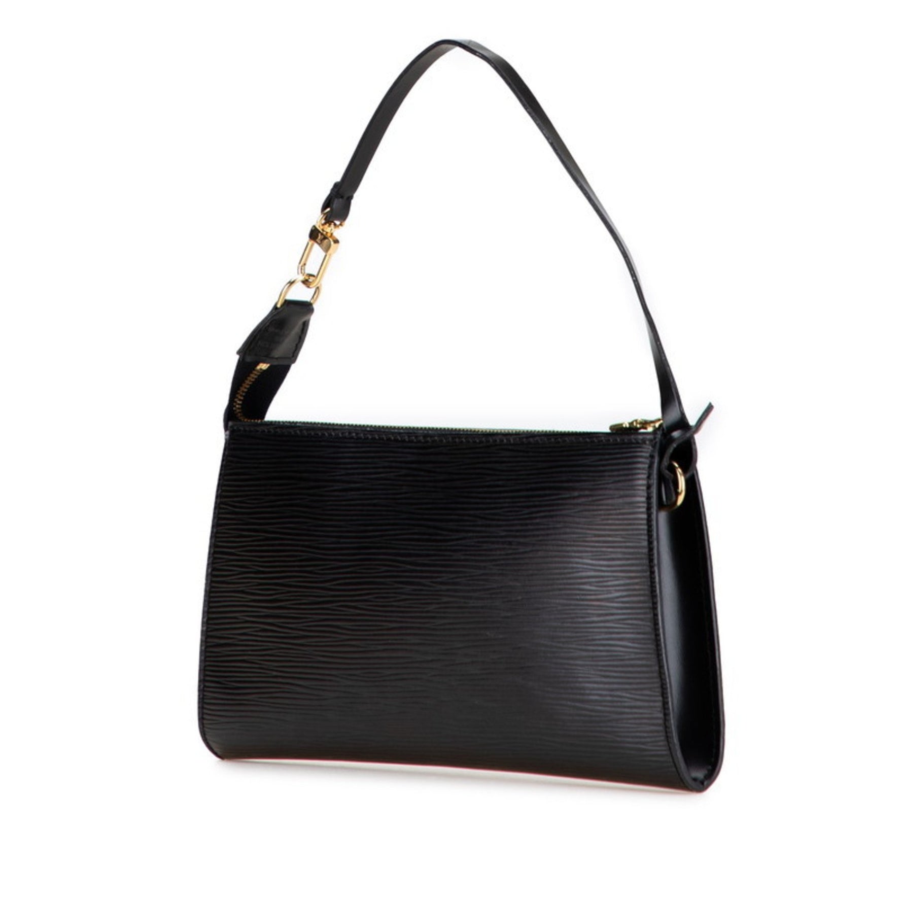 Louis Vuitton Epi Pochette Accessory Pouch Handbag Noir Black Leather LOUIS VUITTON