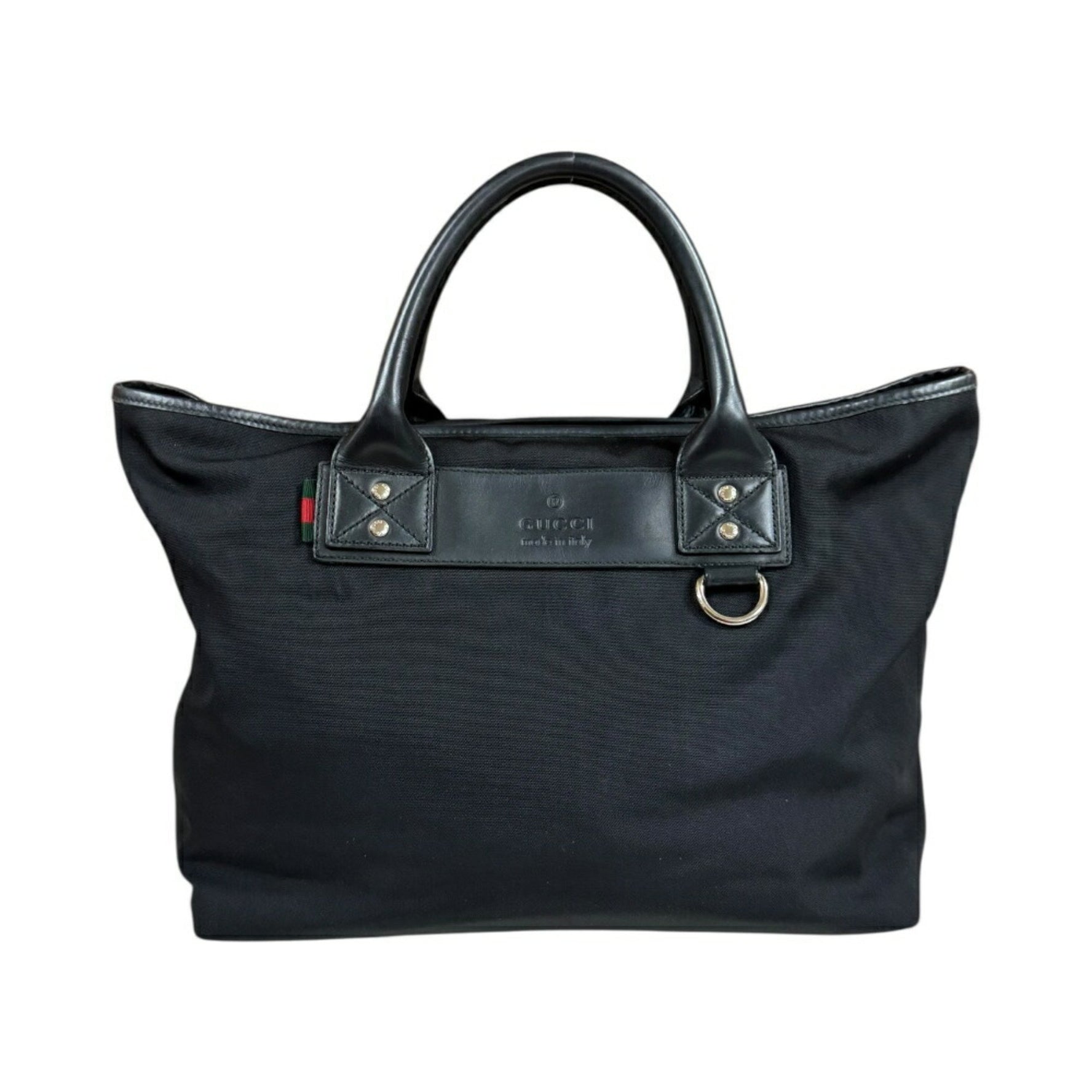 Gucci Sherry Tote Bag, Nylon Canvas, Unisex