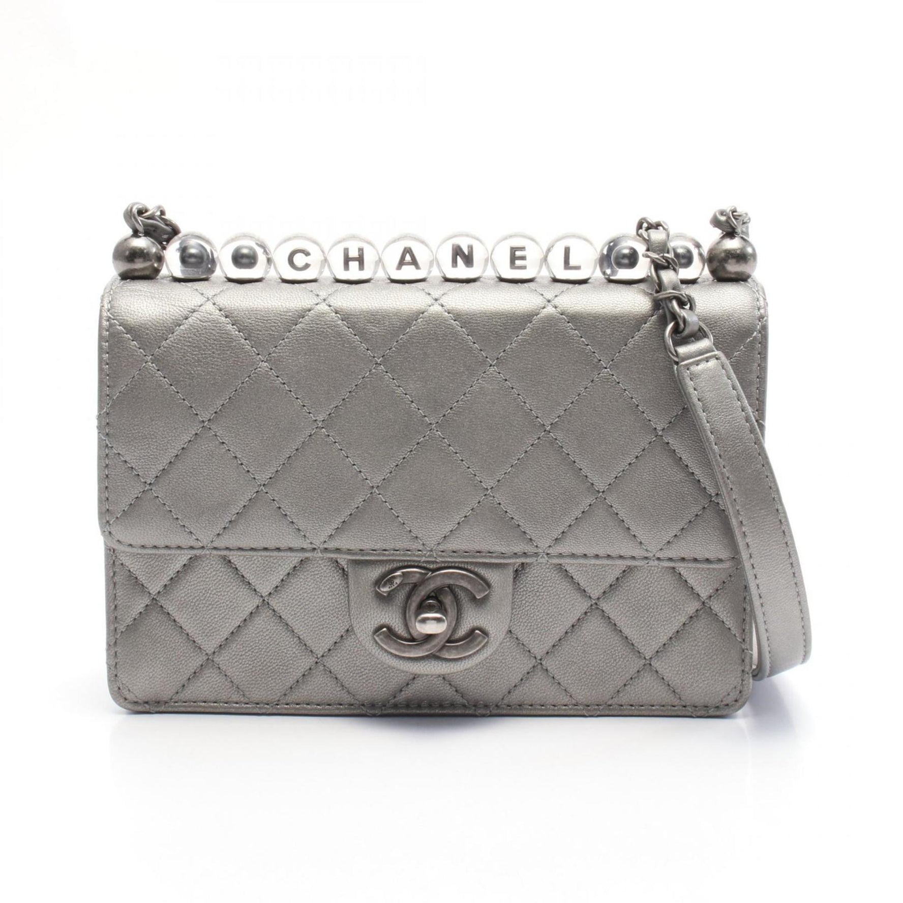 CHANEL Matelasse Shoulder Bag Leather
