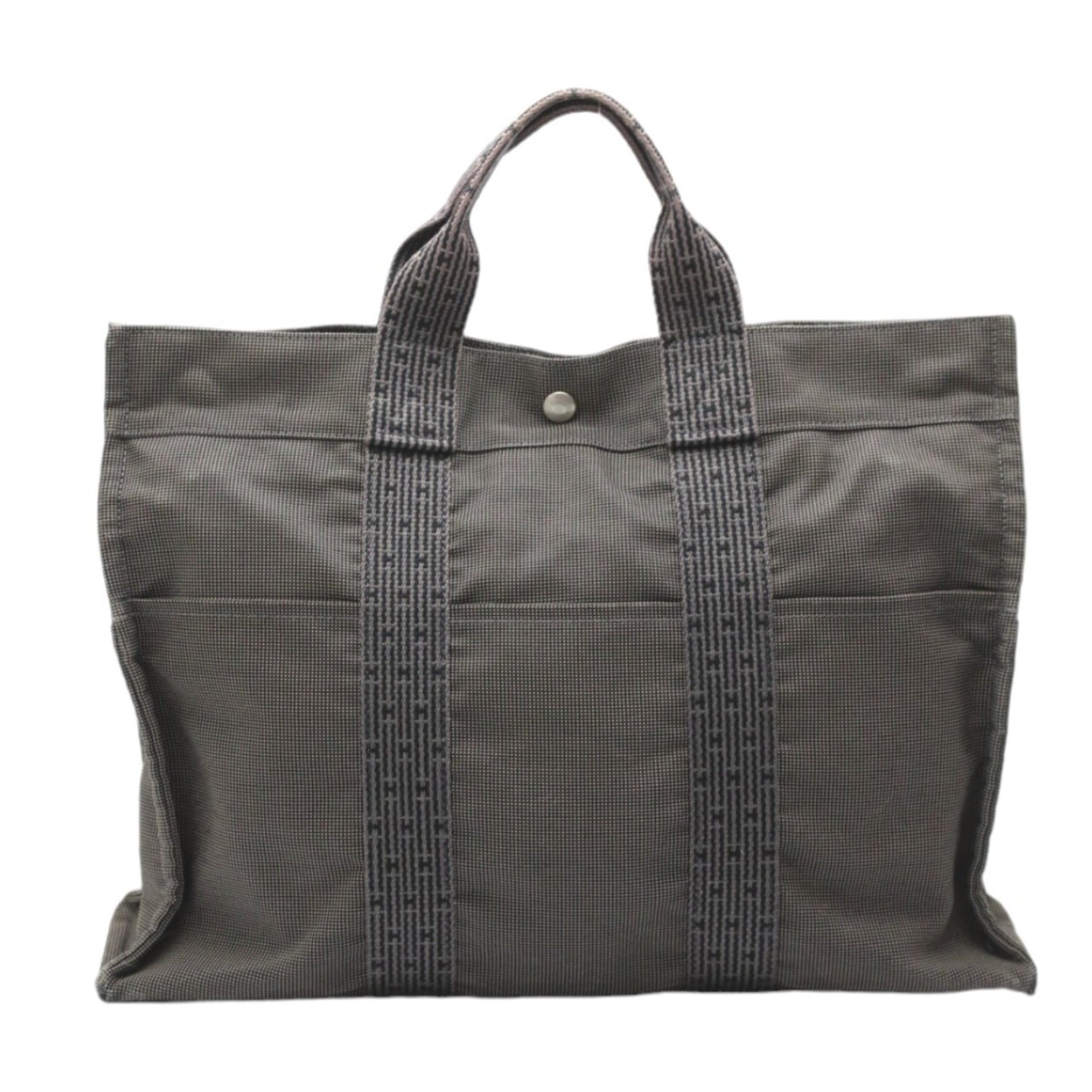 Hermes Bag Air Line Canvas Tote MM Grey