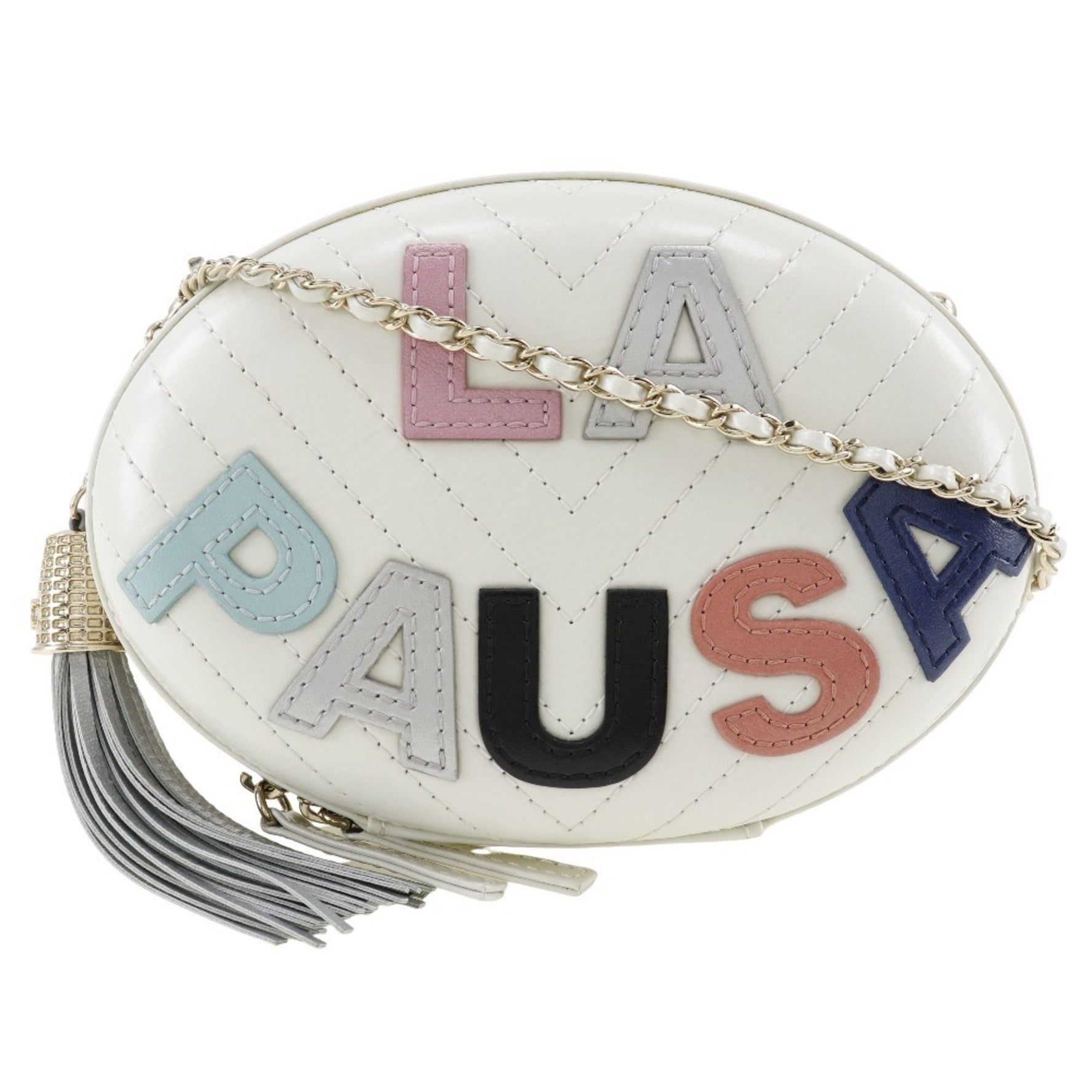 Chanel Chain Shoulder Bag La Pausa Calfskin Double ChainShoulder