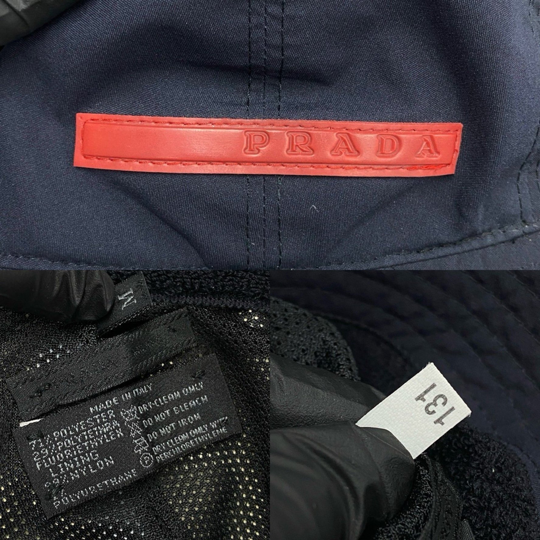 PRADA Sport Logo Bucket Hat, Size M, Men's/Women's, Polyester, Blue