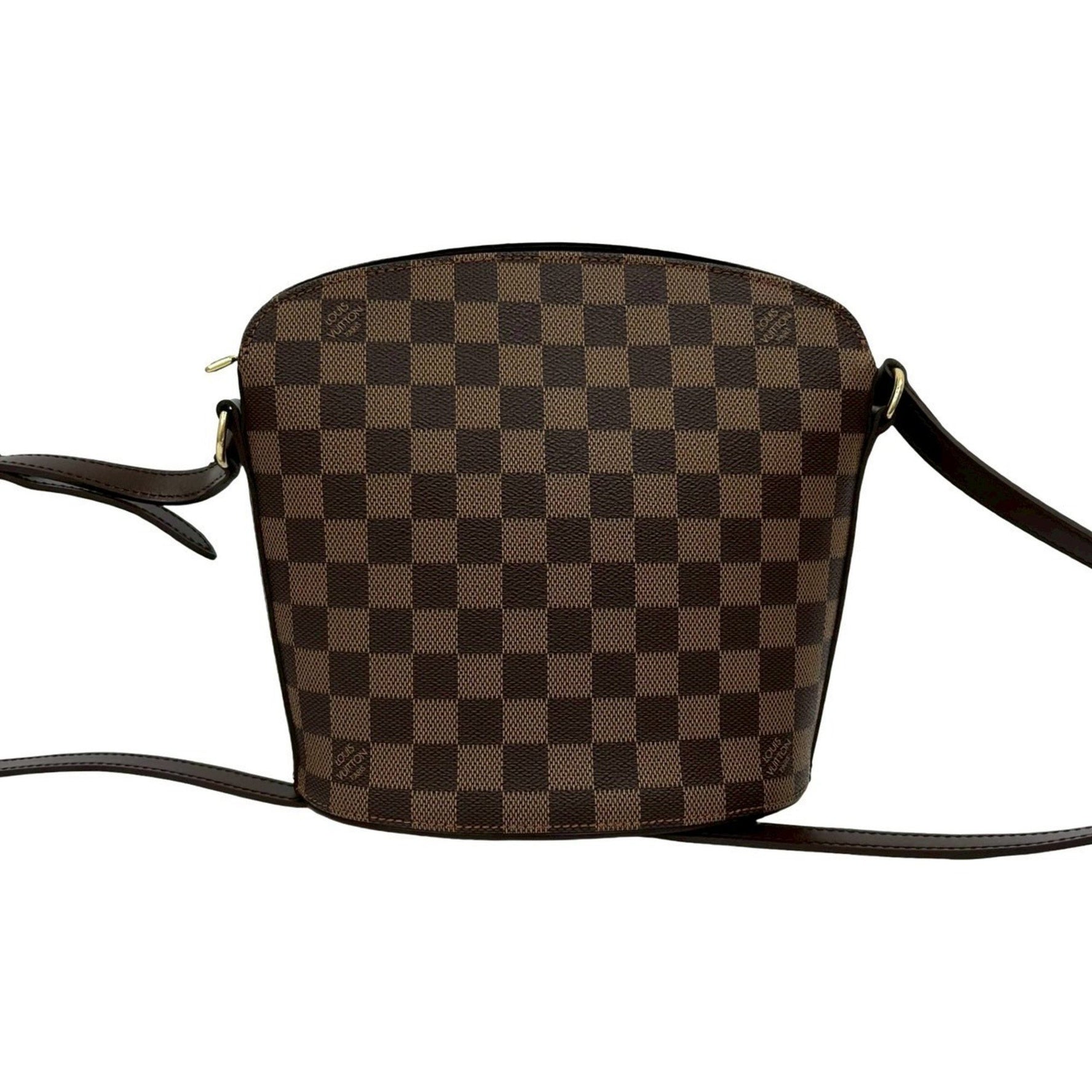Nearly unused Louis Vuitton Drouot Damier leather shoulder bag/pouch/sacoche in
