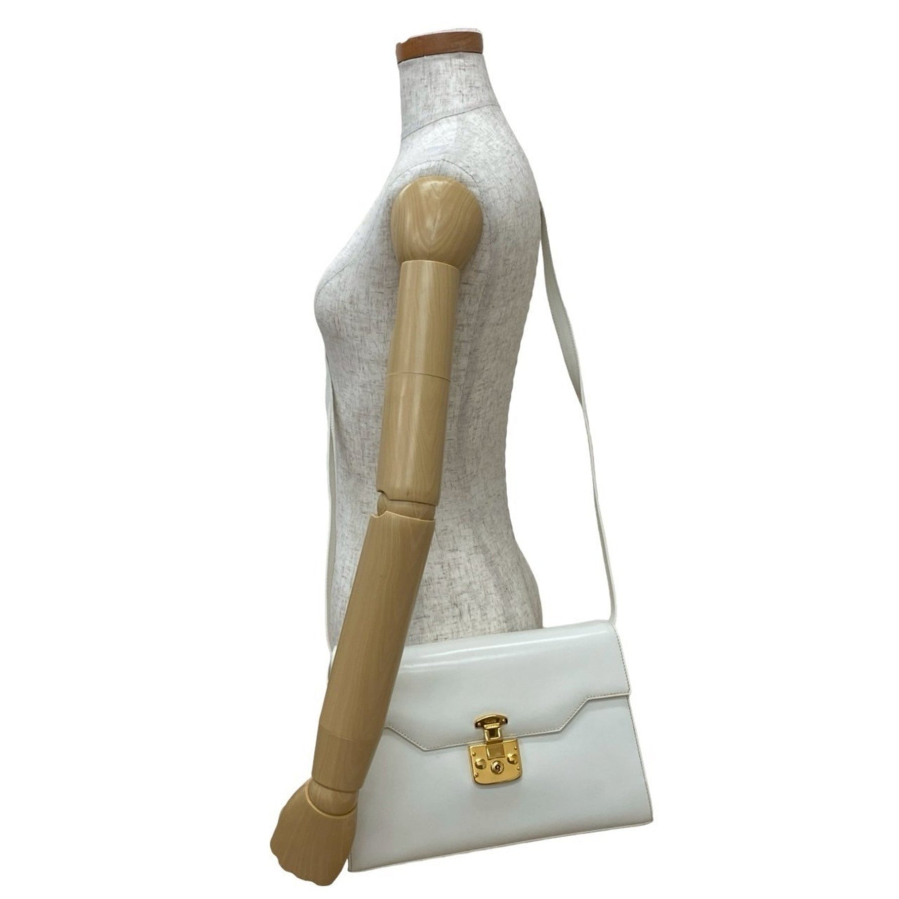 GUCCI Old Vintage Ladylock Calf Leather Shoulder Bag/Pochette