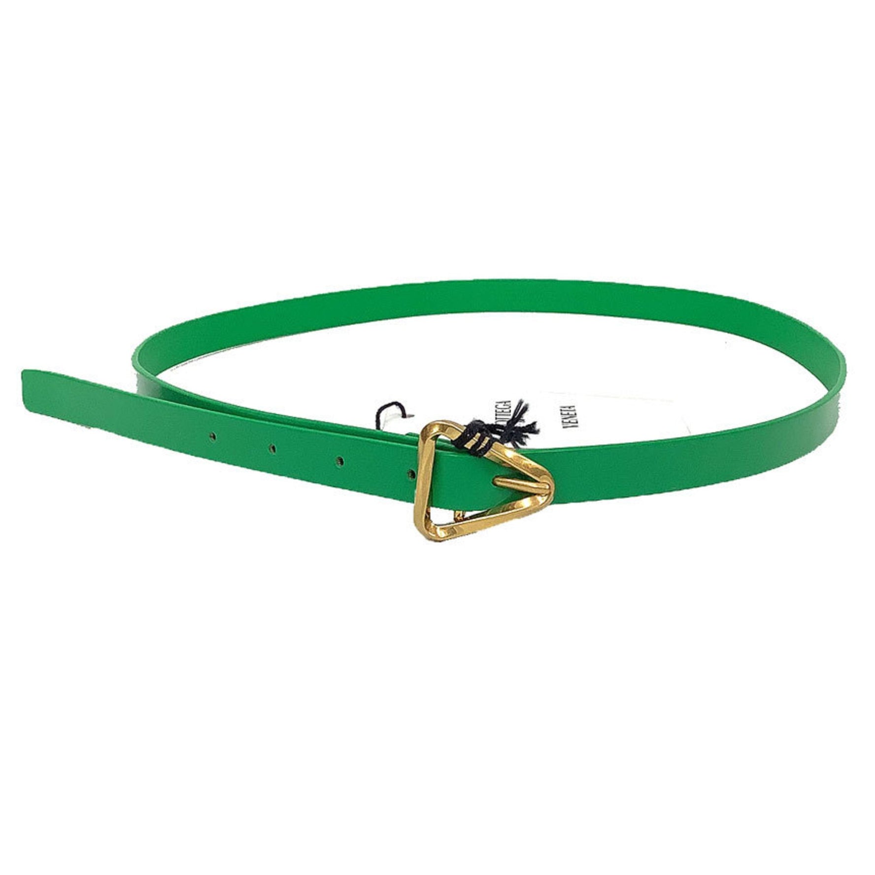 BOTTEGA VENETA Triangle Belt Leather Gold Buckle 85/34 inc Bottega