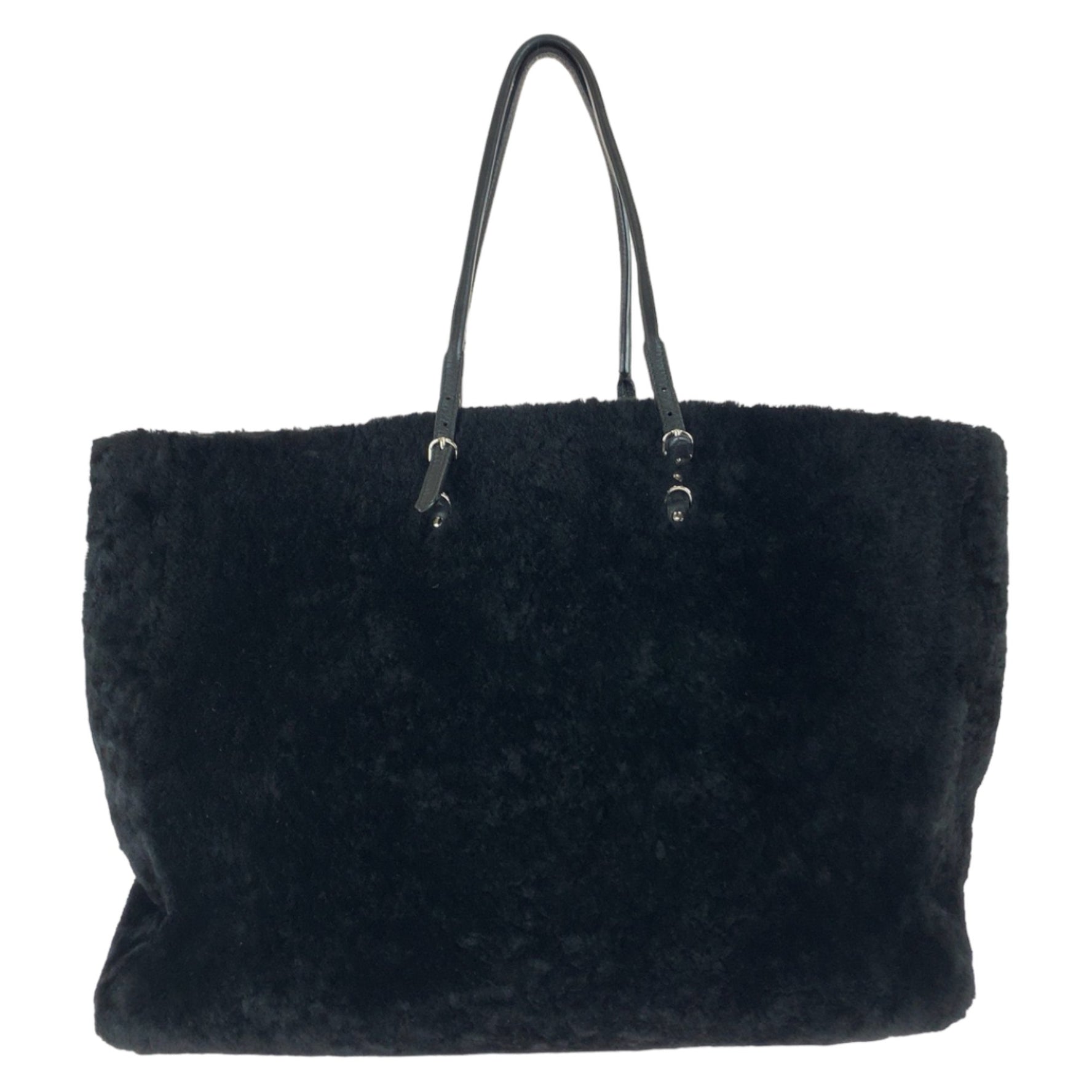 BALENCIAGA Paper Tote Bag with Silver Hardware, Mouton Leather