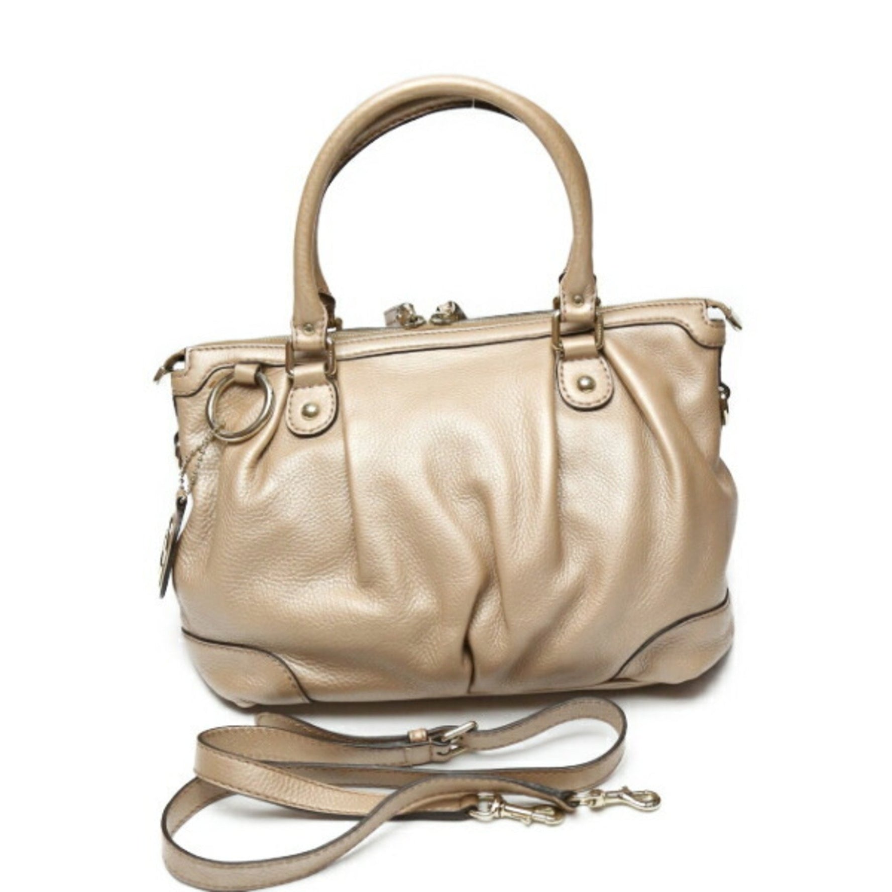 GUCCI bag WG leather with shoulder strap diagonal smoky pink handbag