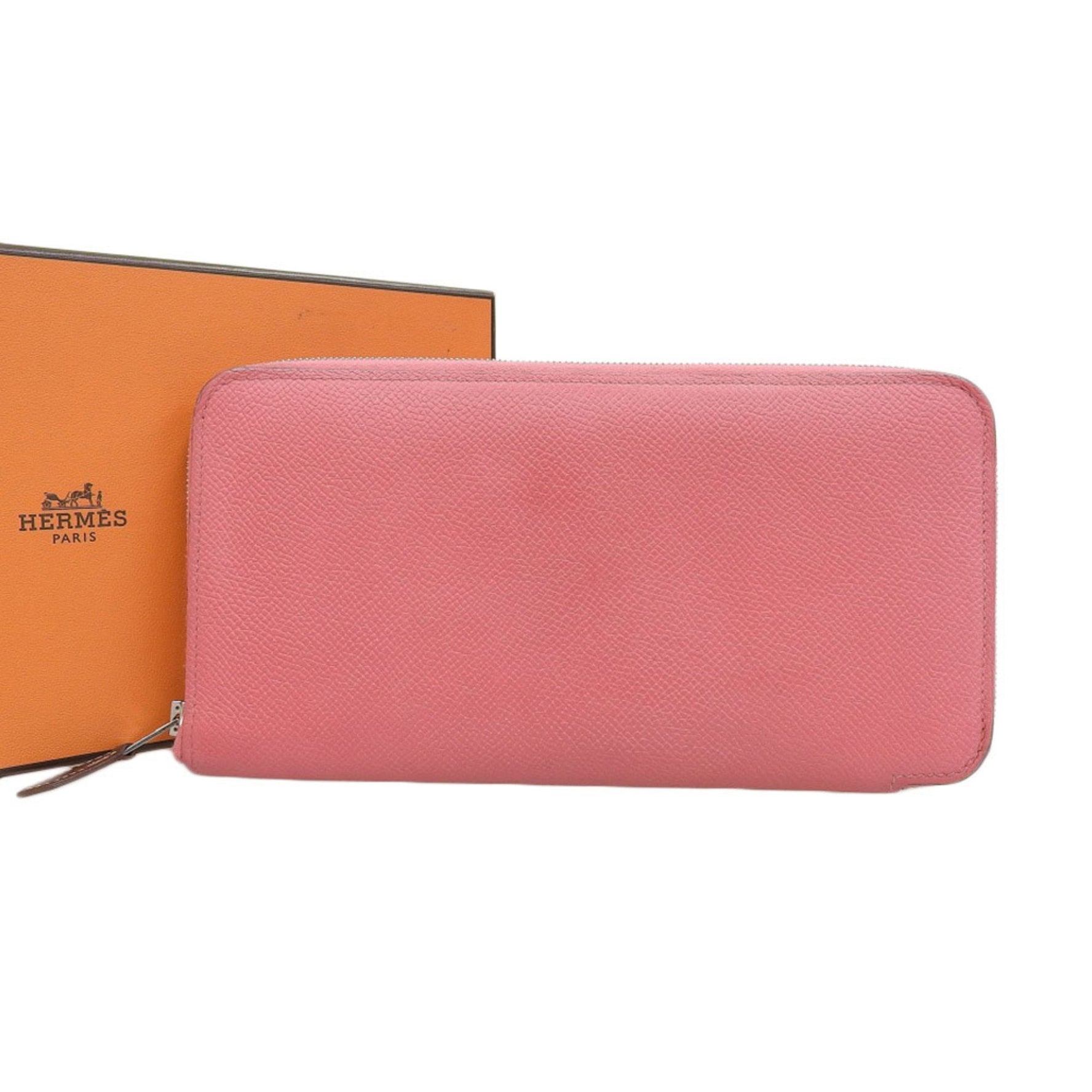 Hermes Azap Long Silk In Round Wallet Epson Rose Azare X Engraved