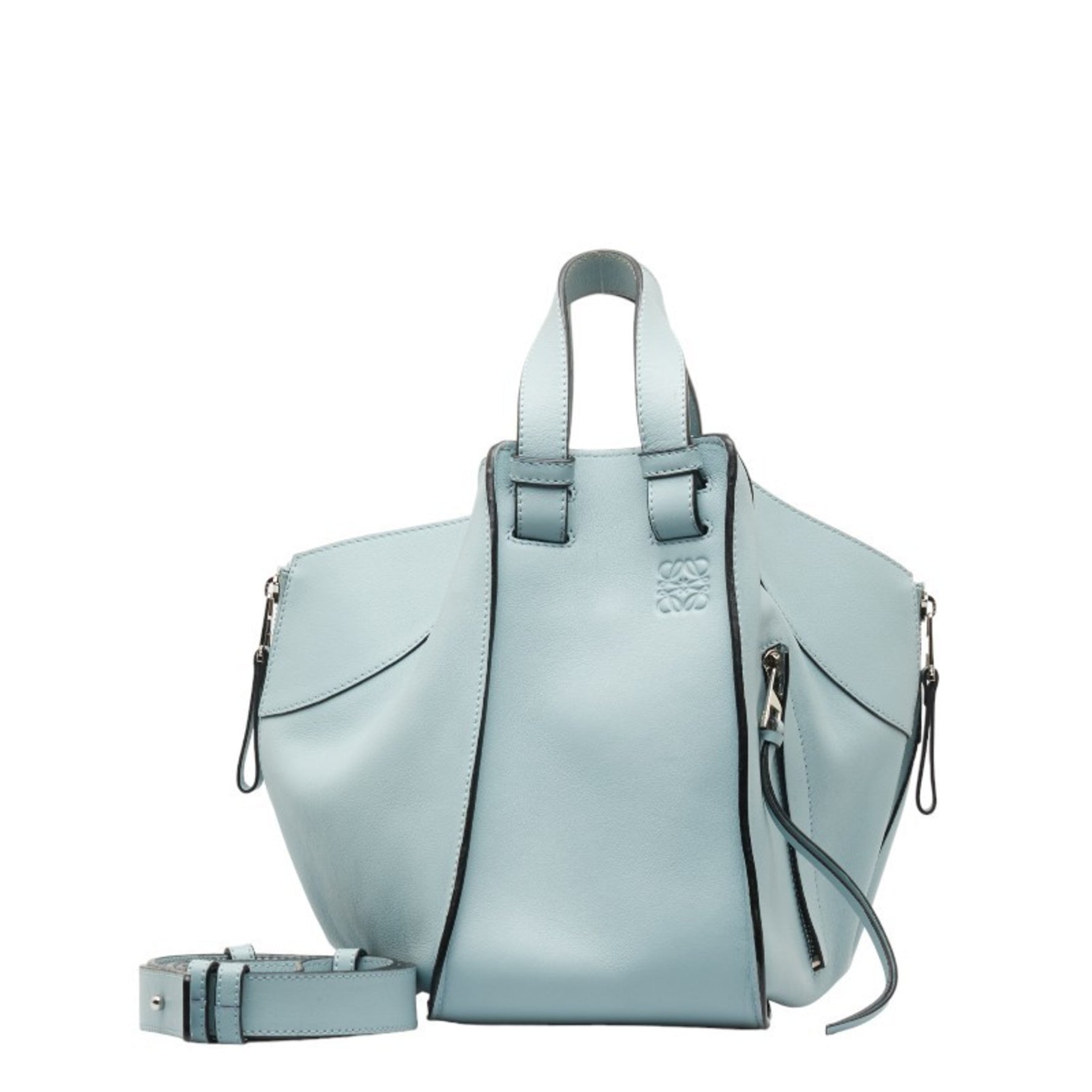 LOEWE Hammock Small Handbag Shoulder Bag Light Blue Leather