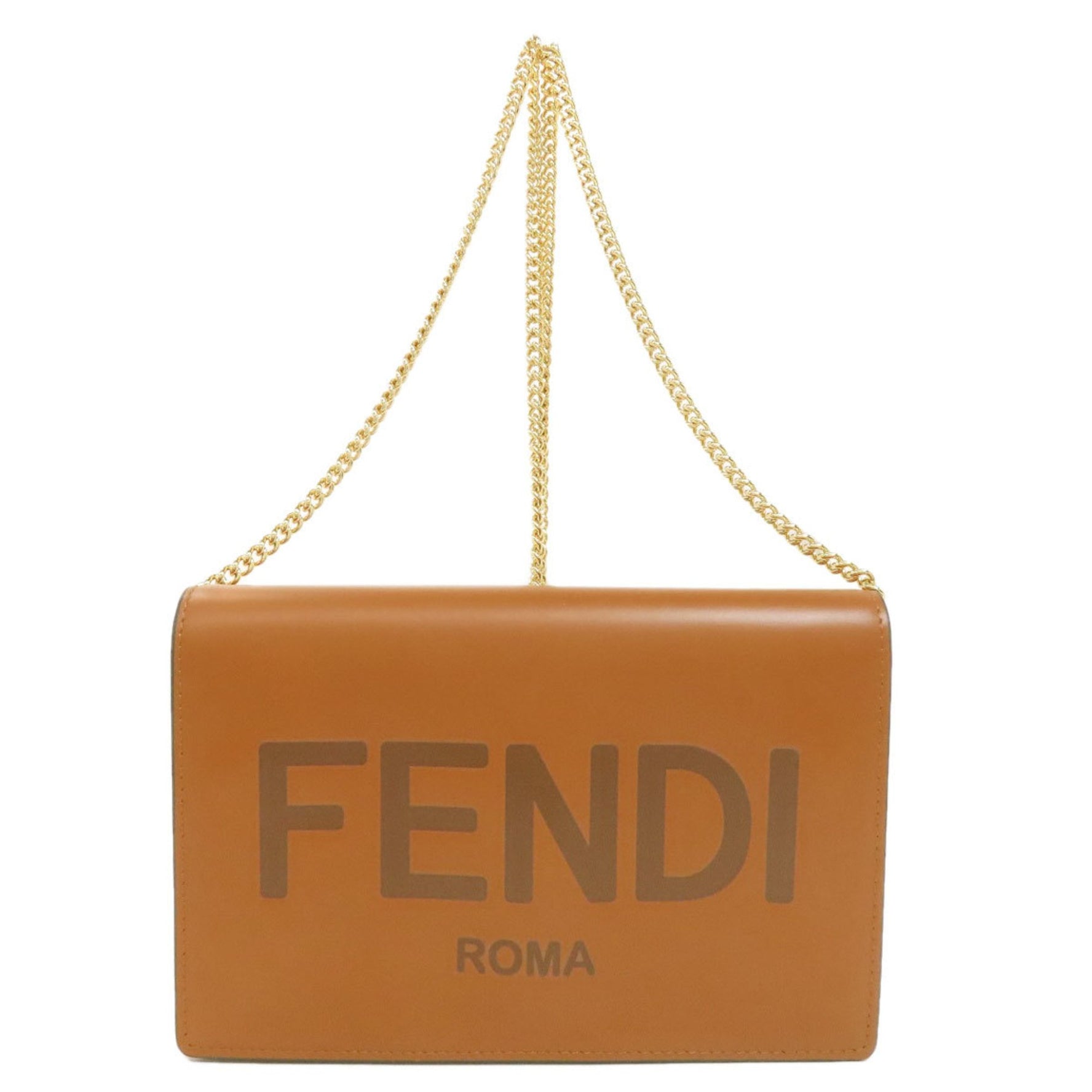 FENDI Chain Shoulder Bag Calf Leather