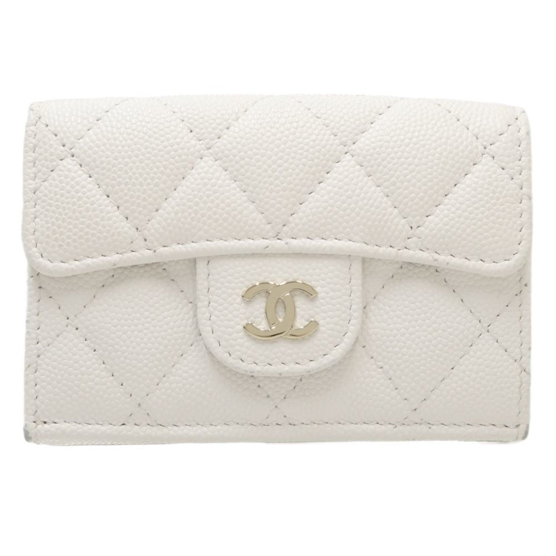 CHANEL Classic Small Flap Matelasse Trifold Wallet Caviar Skin