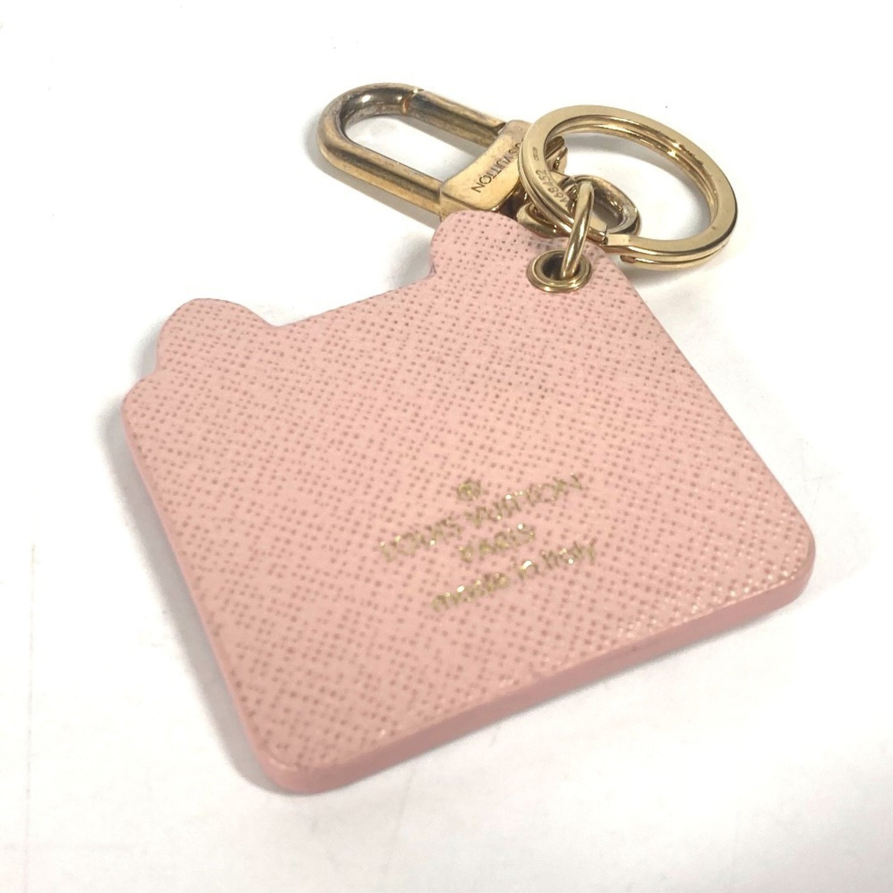 Louis Vuitton Portocle Fun Face Monogram Cat Bag Charm Keychain Leather