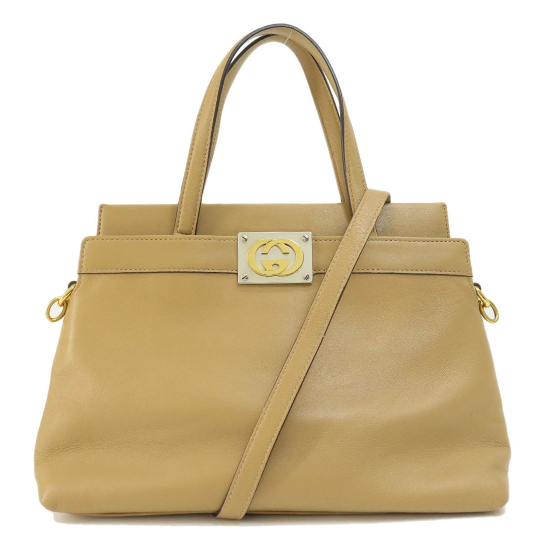 Gucci Metal Handbag Leather