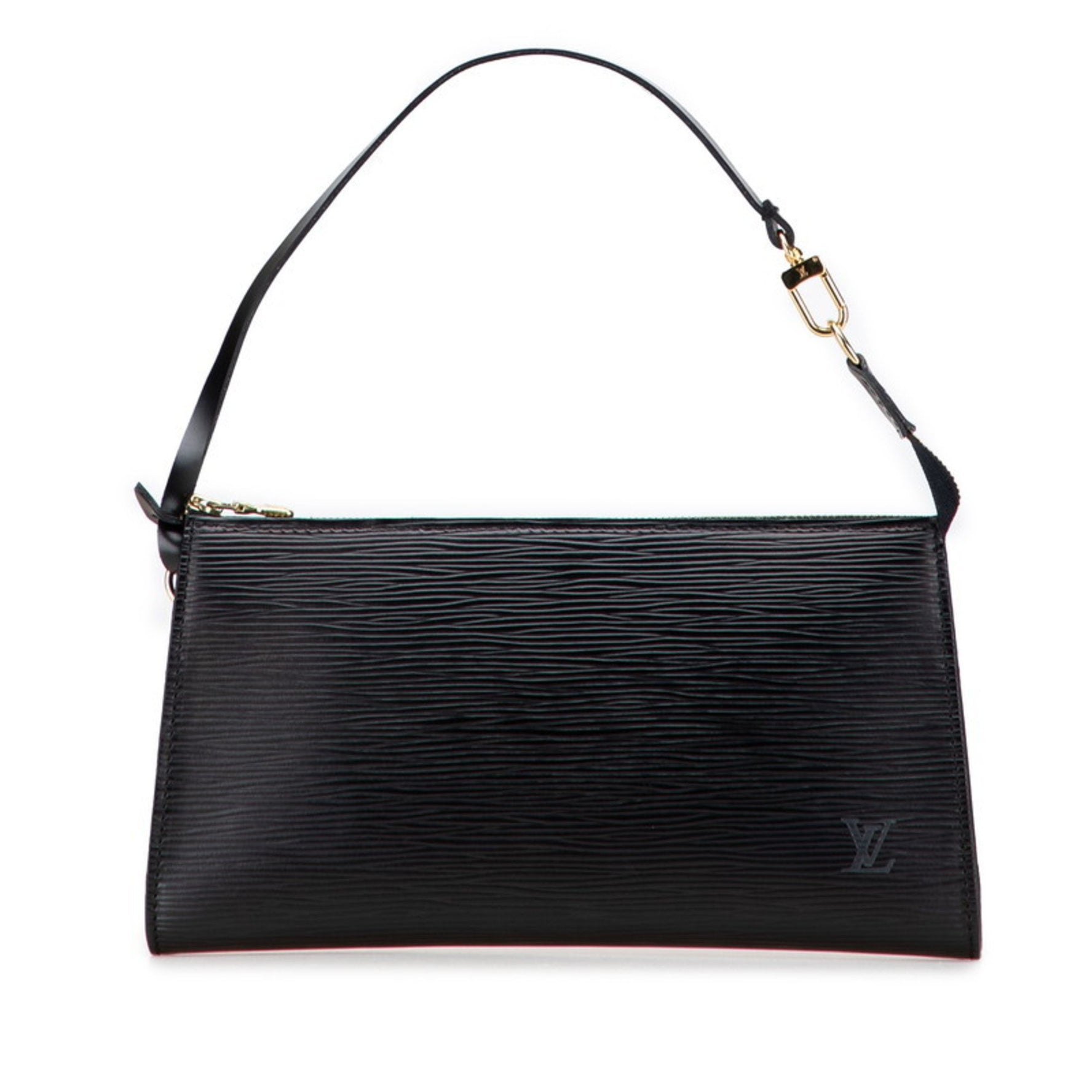 Louis Vuitton Epi Pochette Accessory Pouch Handbag Noir Black Leather LOUIS VUITTON