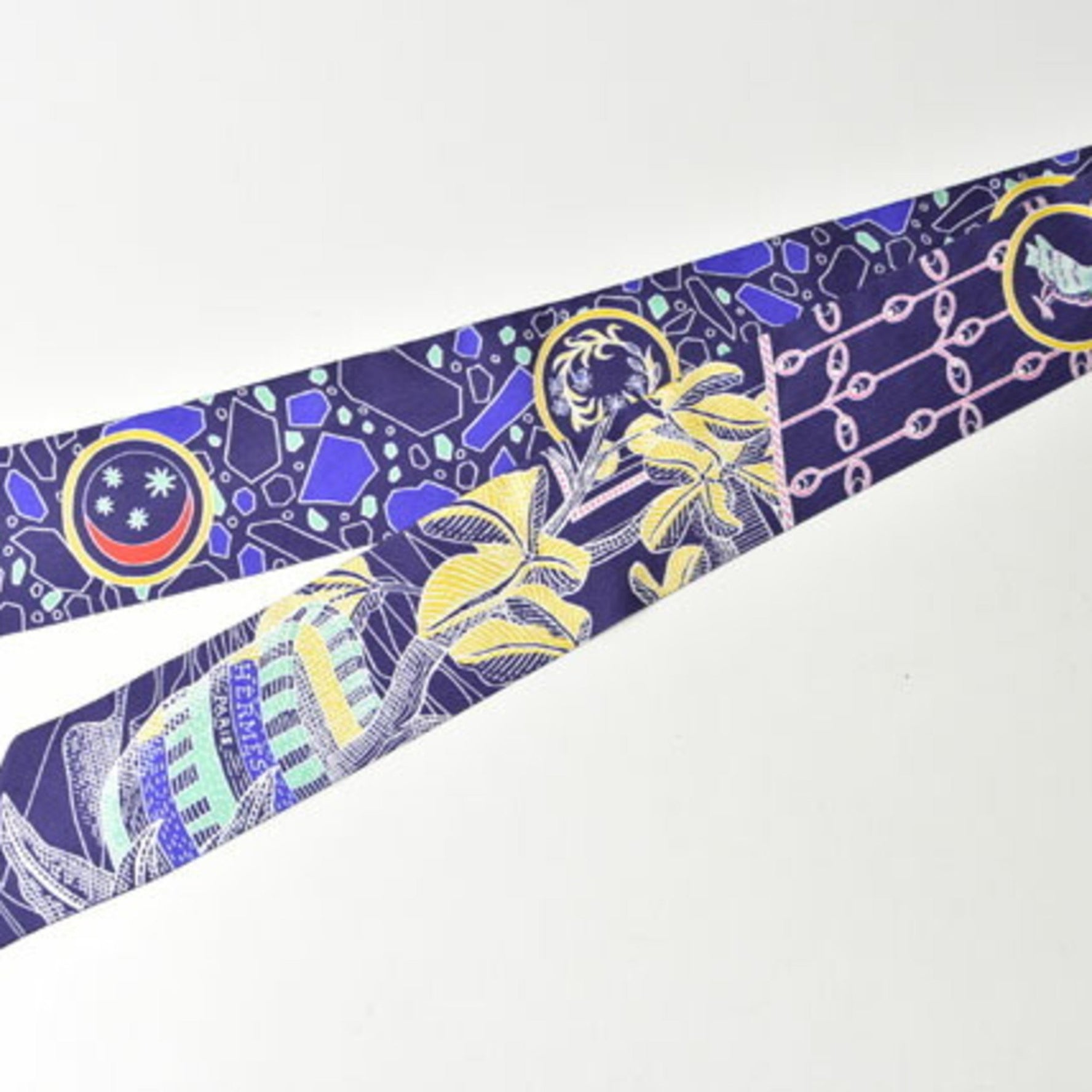 Hermes Twilly Scarf Muffler Silk Twill Multi