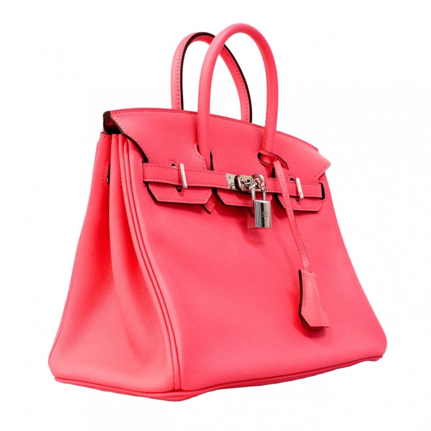 Hermes Hermès Birkin 25 Swift Rose Azalee Handbag, Women's, A Stamp