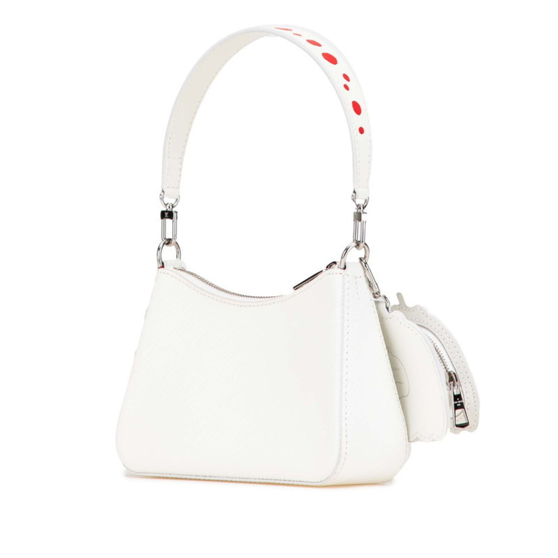 Louis Vuitton x Yayoi Kusama LV×YK Epi Malellini Handbag Shoulder Bag Blanc White Red Leather LOUIS VUITTON