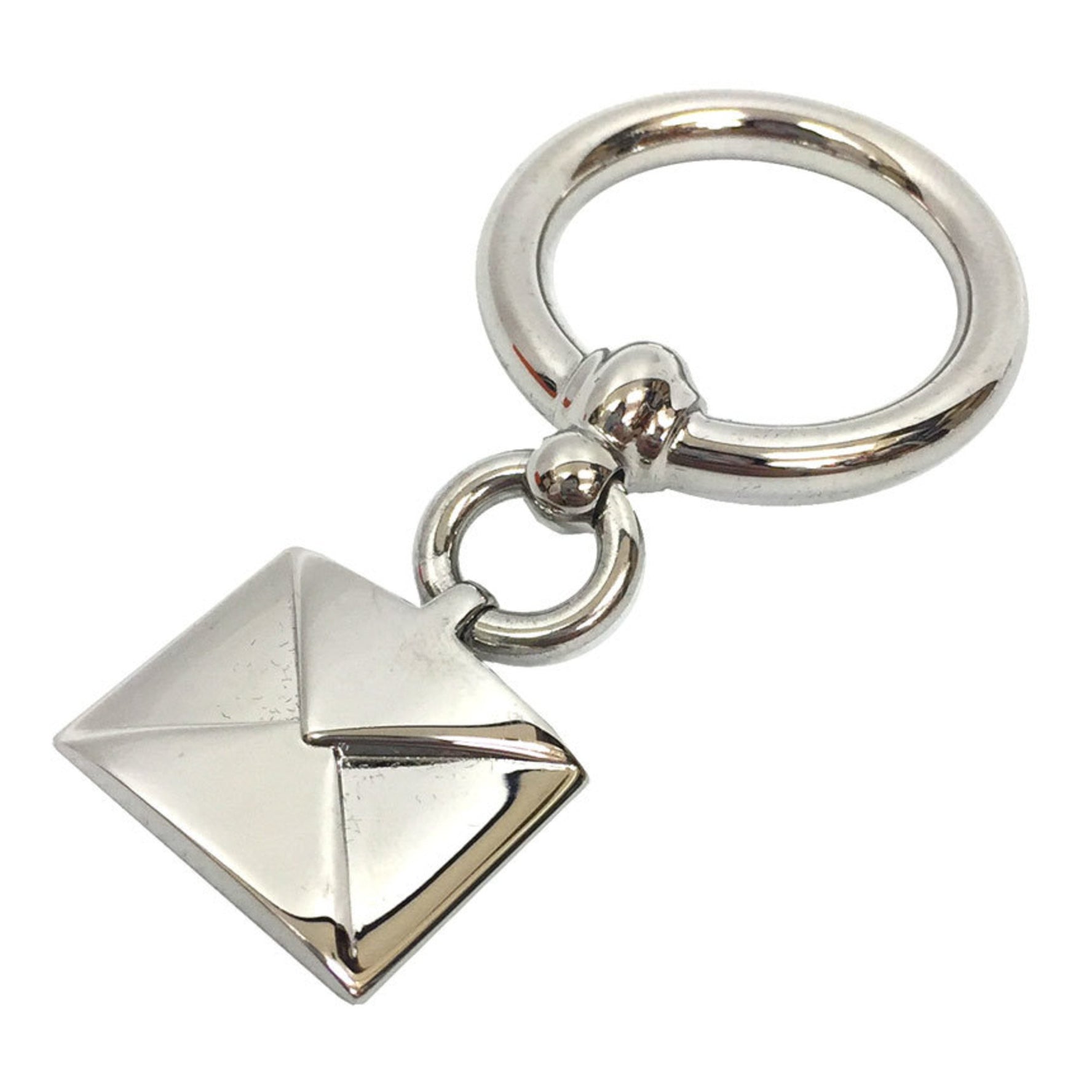 HERMES Letter Motif Scarf Muffler Ring ANNEAU DE CARRE CHARMS Silver