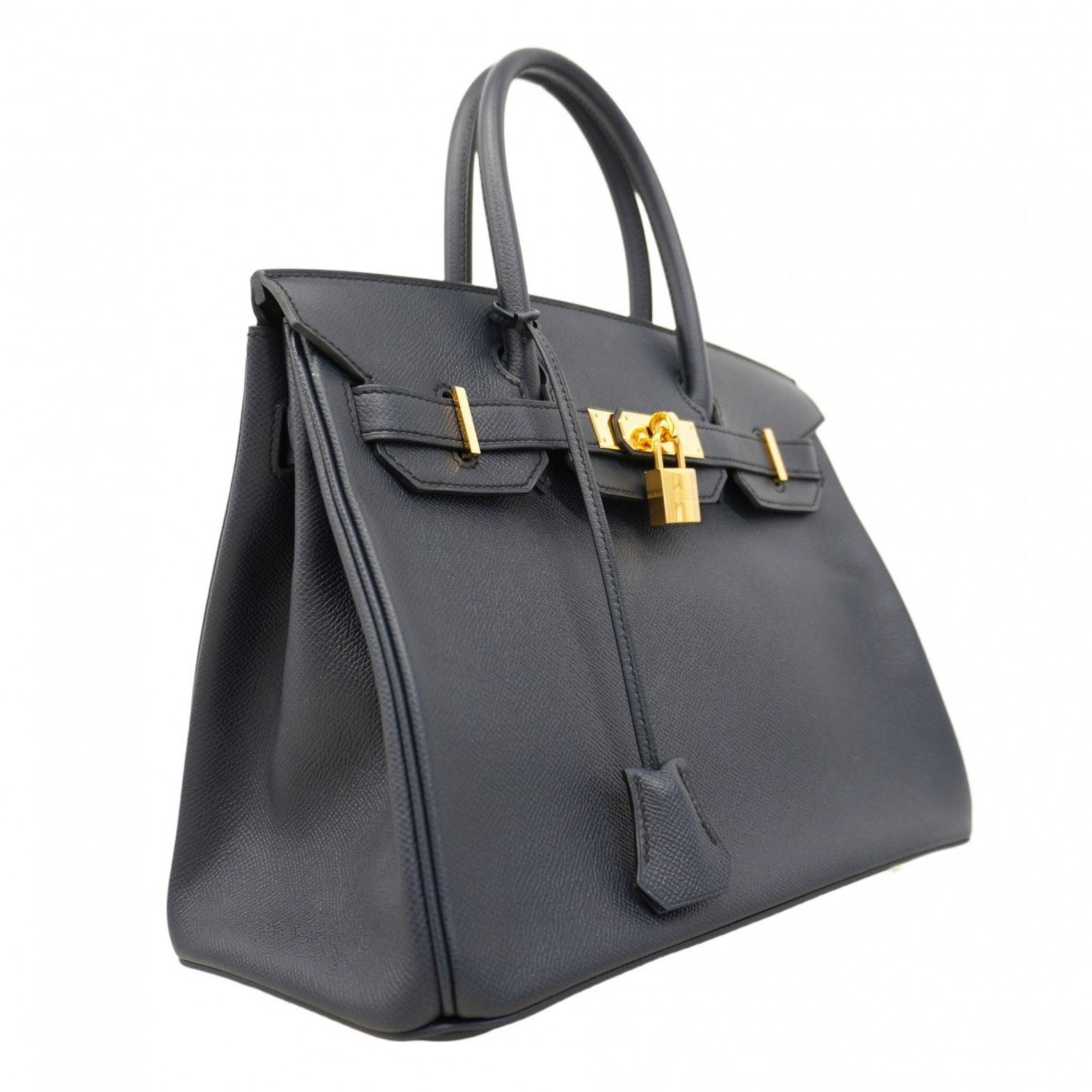 Hermes Hermès Birkin 30 Handbag, Epsom Leather, Blue Indigo, A Stamp, Women's, P1535345