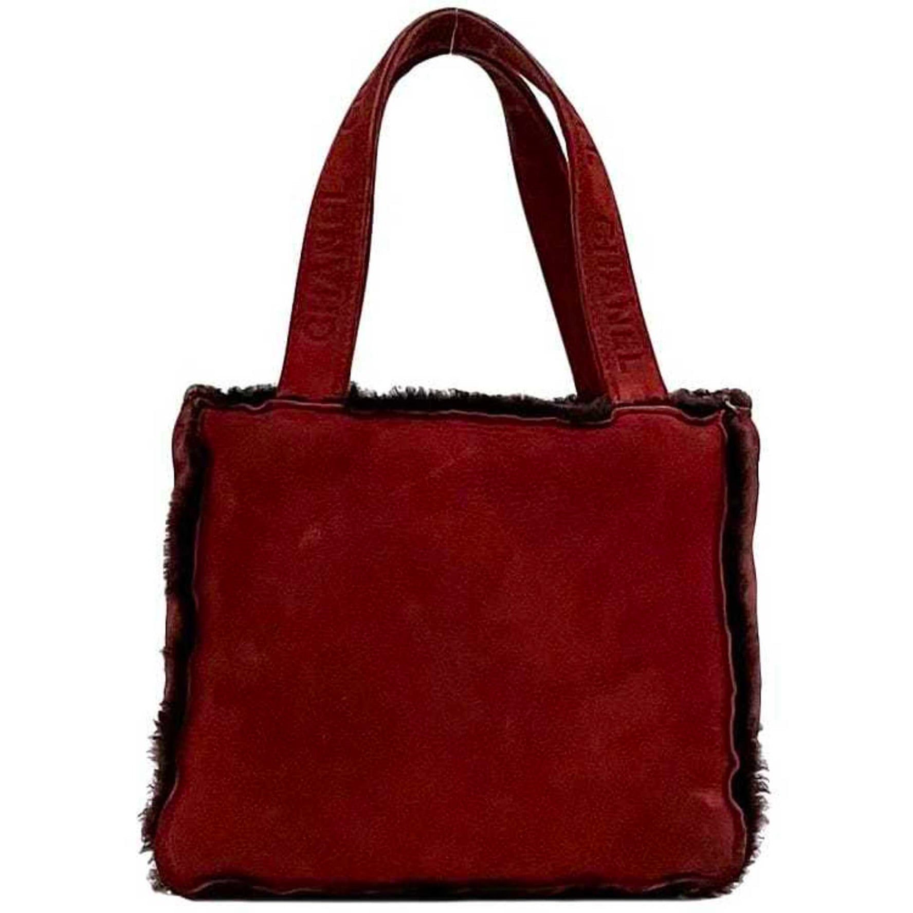 Chanel Mouton Bag Handbag Red Series Fur Mini Ladies Tote