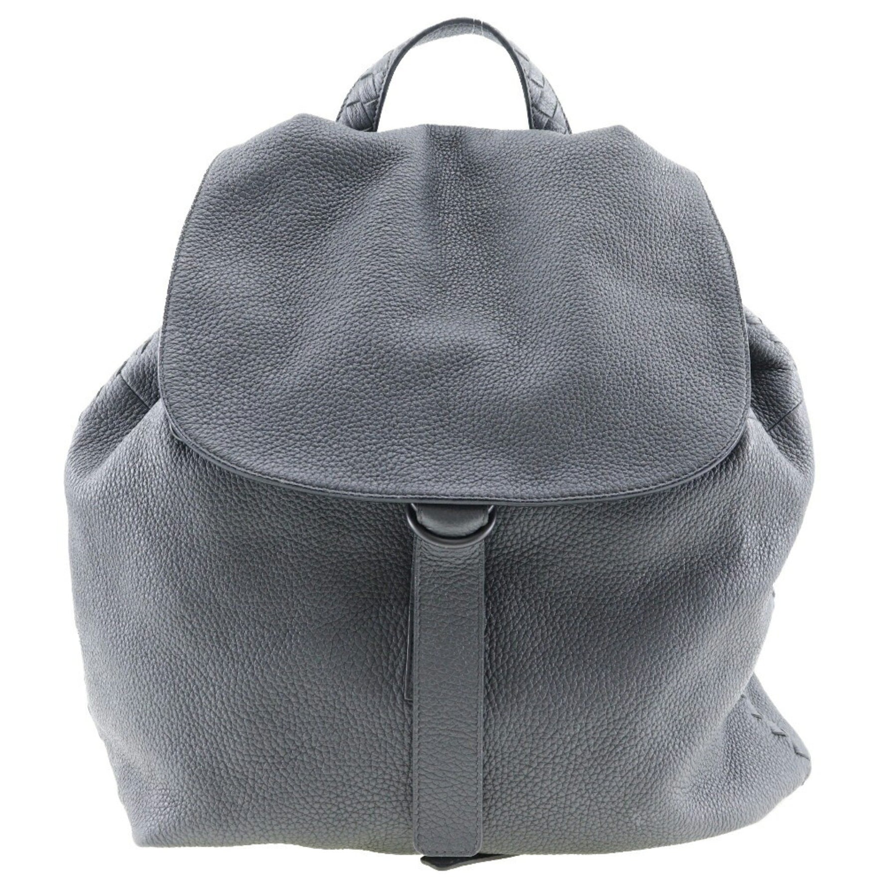 Bottega Veneta BOTTEGAVENETA Intrecciato Backpack/Daypack Calf Made in Italy Gray Shoulder Handbag Belt Unisex