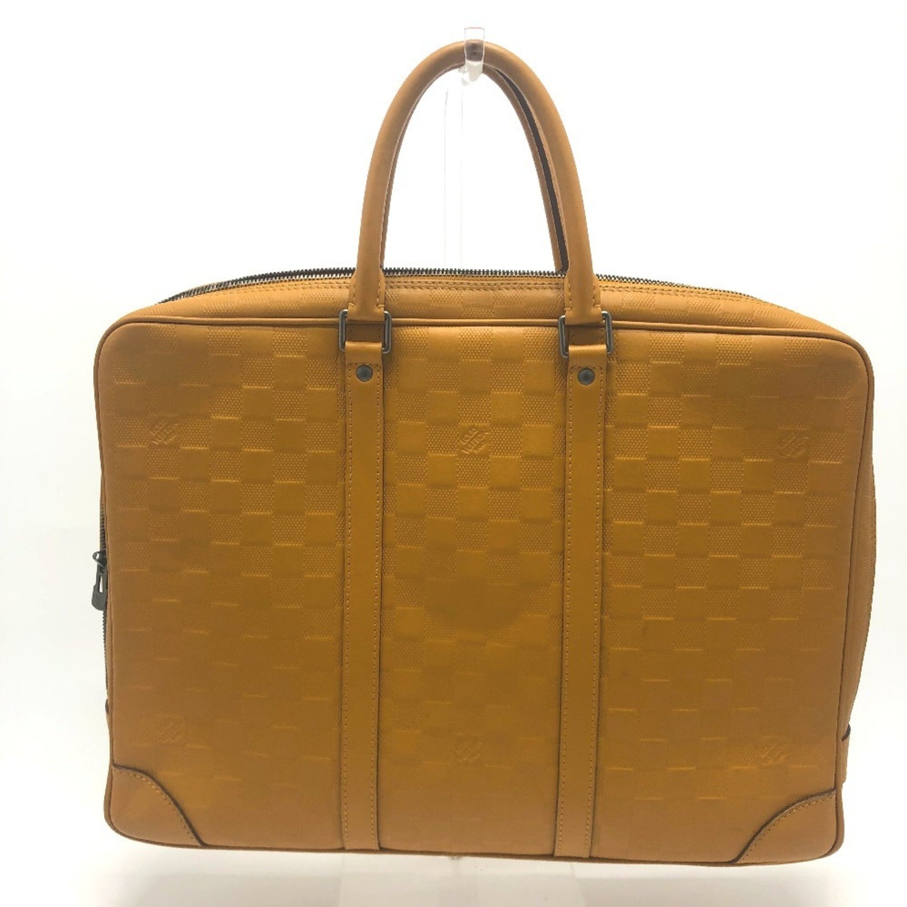Louis Vuitton Infini Handbag PDV Porte-Document Voyage Business Bag in Damier Leather, Solar Yellow