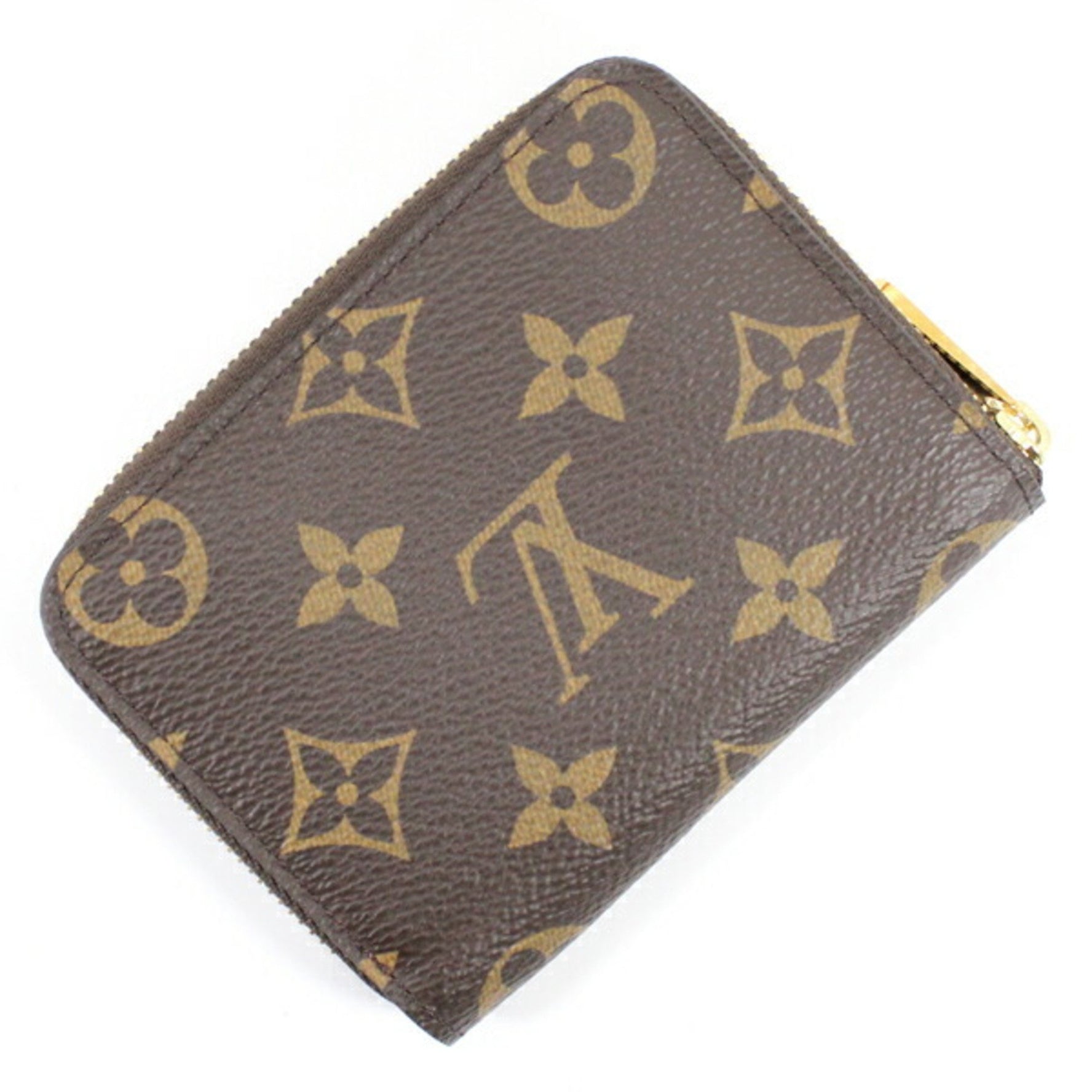 Louis Vuitton Monogram Zippy Coin Purse, Round Brown, Men's and Compact Wallet, Mini LOUIS VUITTON