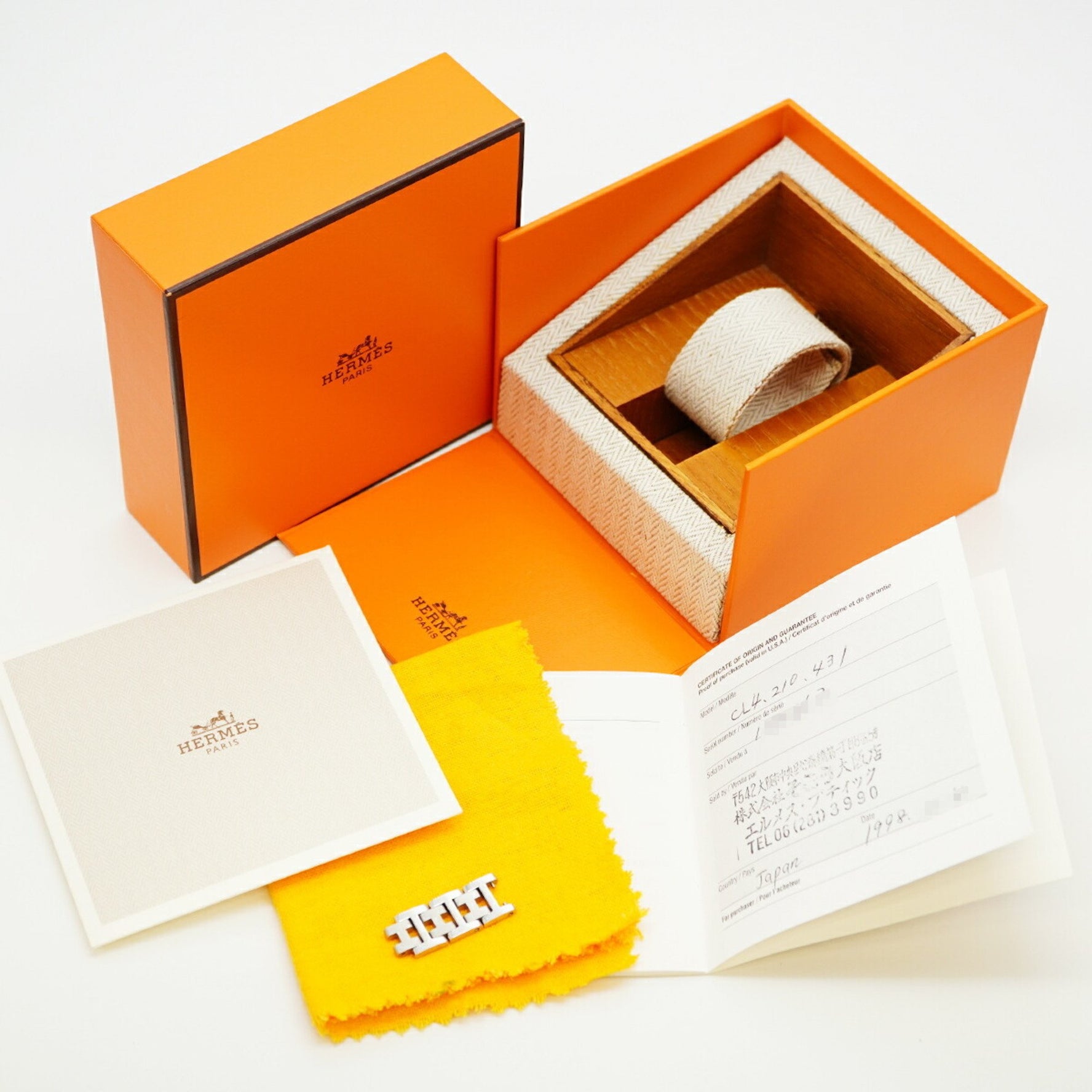 Hermès Clipper Orange Dial Watch