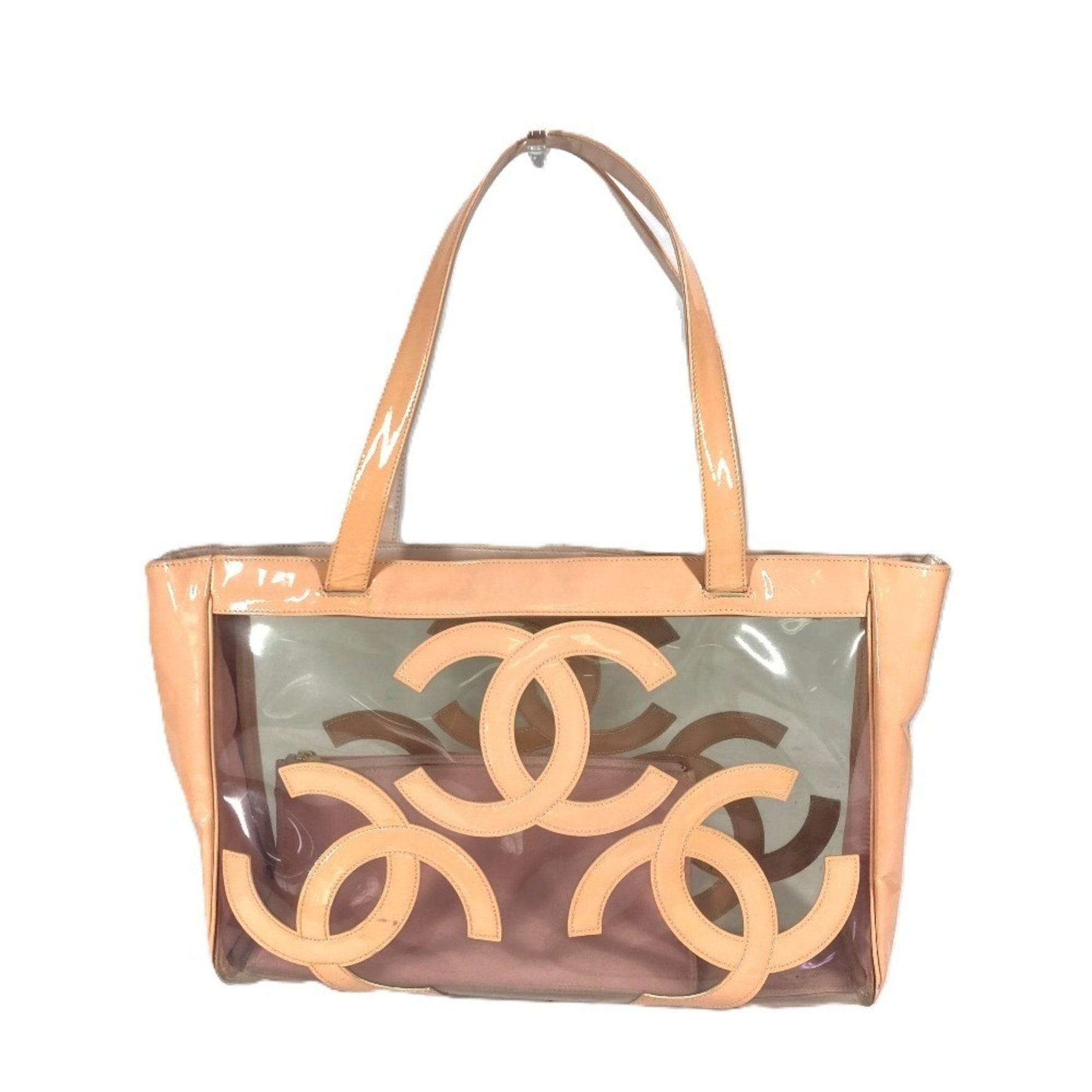 CHANEL Tote Bag Shoulder Triple Coco CC Mark with Pouch Vinyl