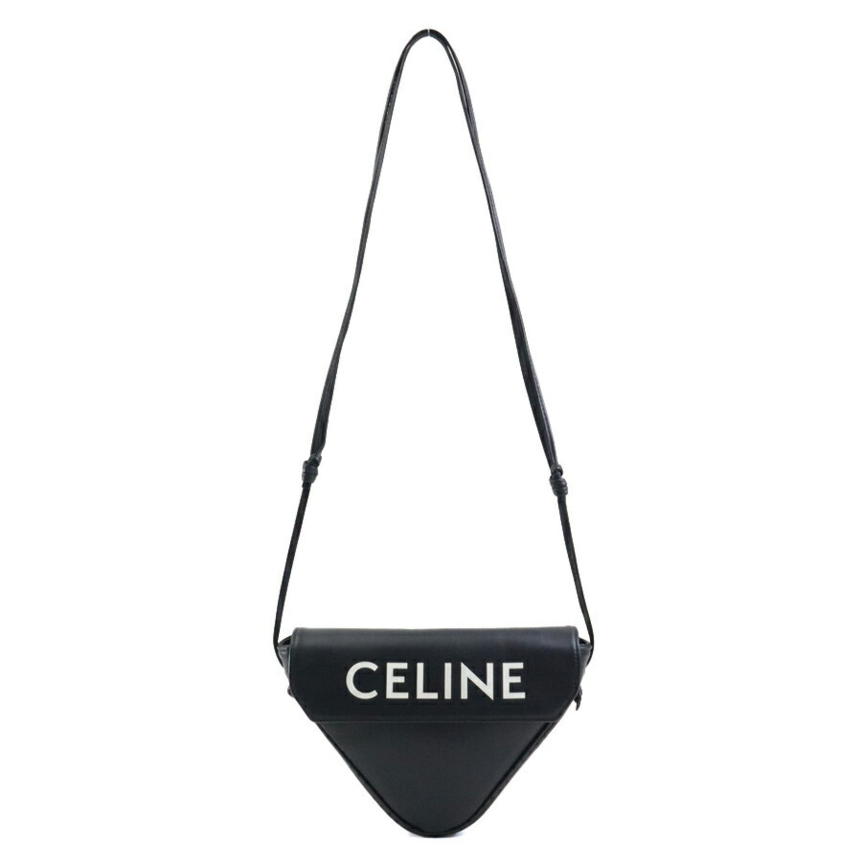 CELINE Shoulder Bag Triangle Leather