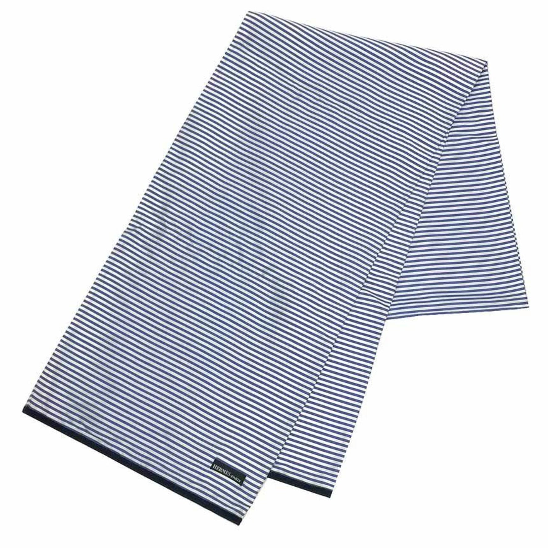 HERMES Stole Striped Silk Men's