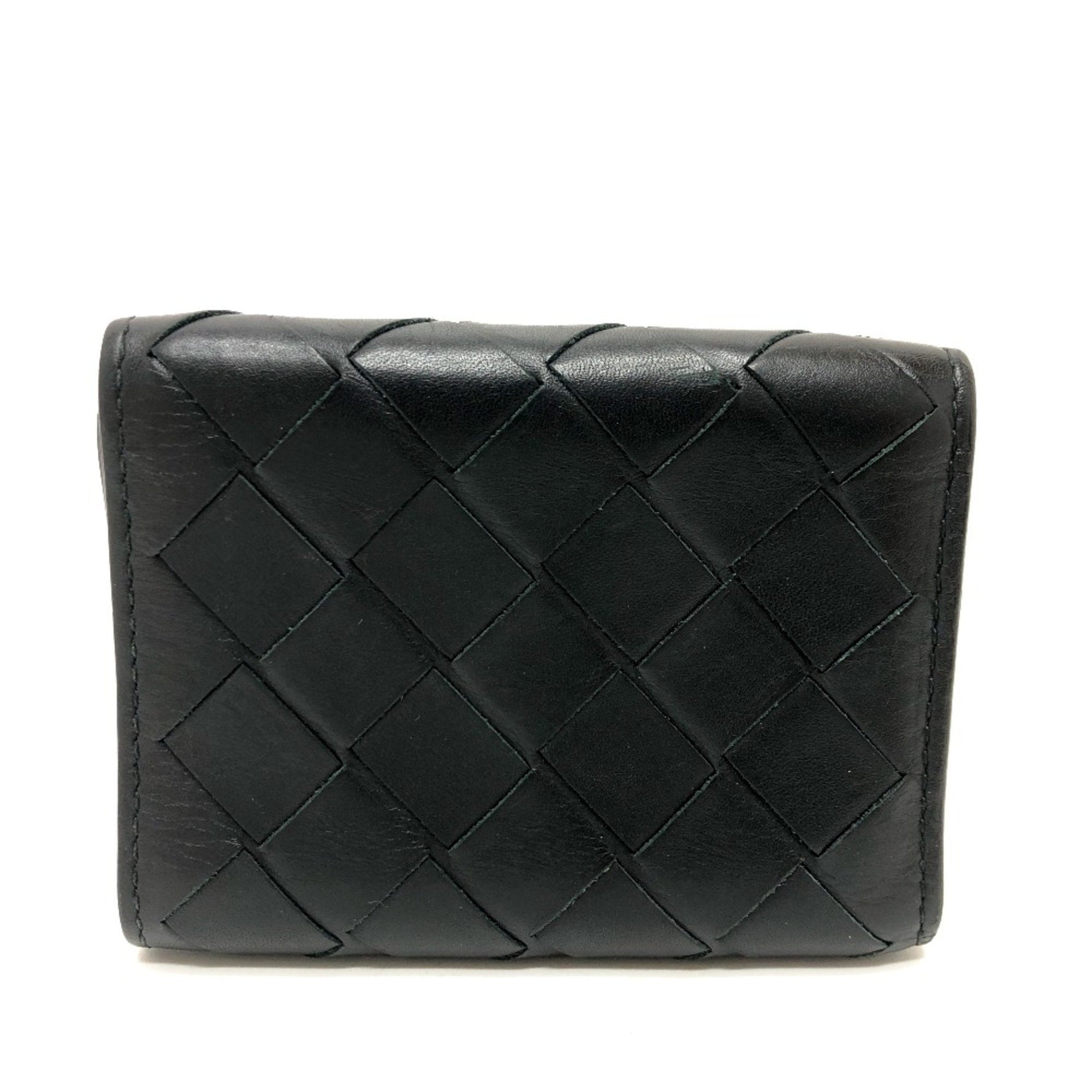 BOTTEGA VENETA Intrecciato CompactWallet Trifold wallet SilverHardware