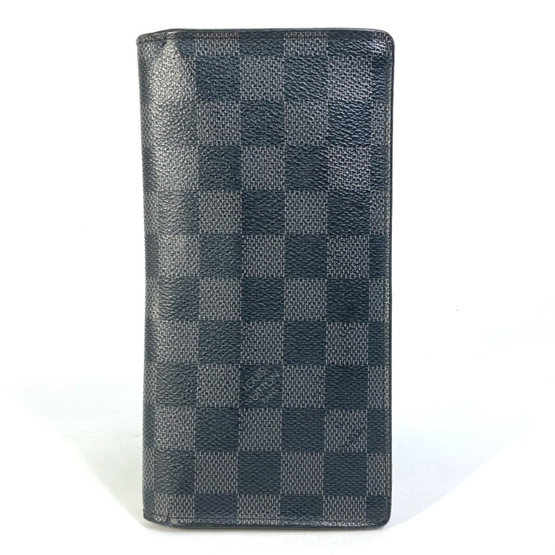 Louis Vuitton Damier Graphite Portefeuille Brazza Old Model Bifold Long Wallet in Canvas