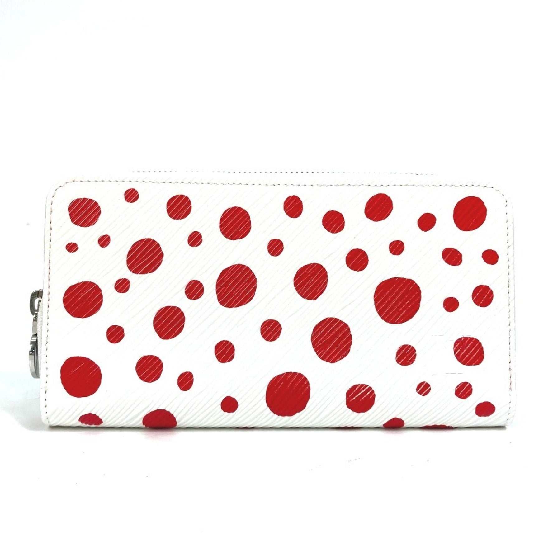 Louis Vuitton Epi Limited Edition LV x YK Zippy Wallet Yayoi Kusama Round Long Leather Ladies Rouge Red