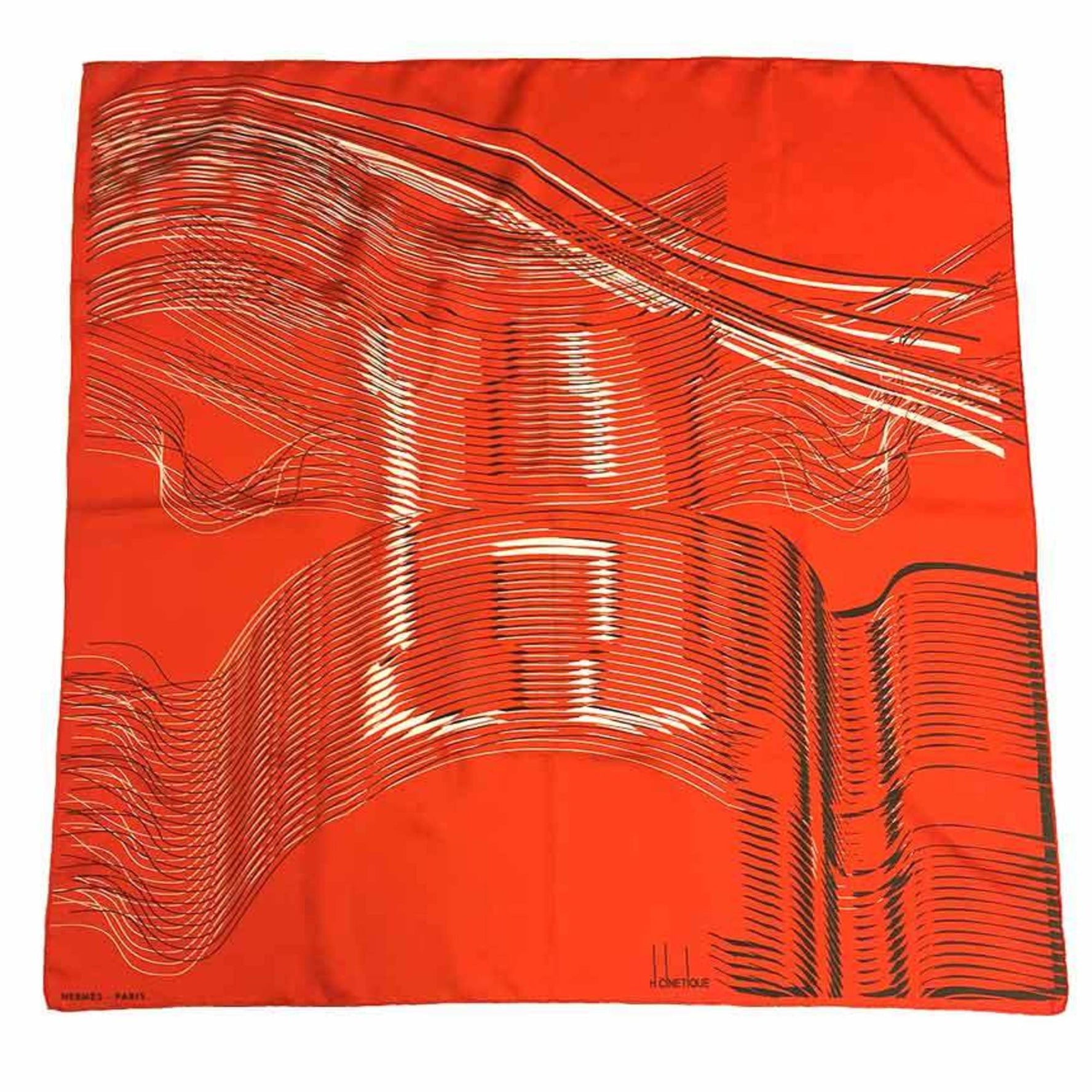 HERMES Carre 90 Scarf Muffler H CINETIQUE 100% Silk