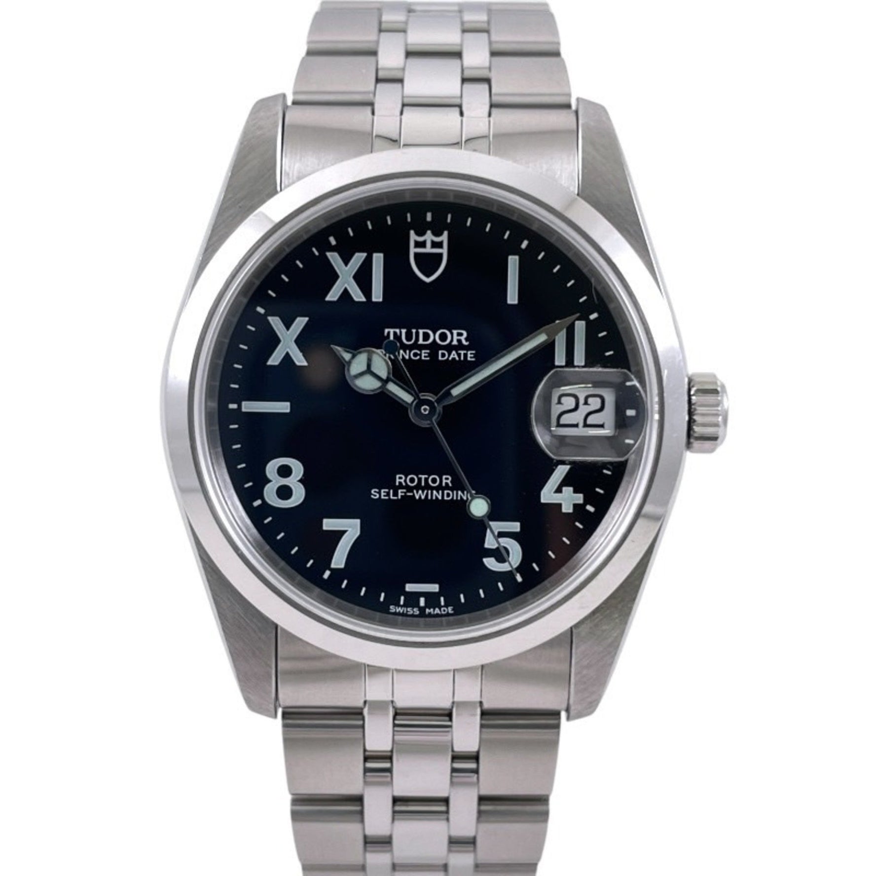 TUDOR Stainless Steel Watch with Prince Date and Unique Dial, Automatic