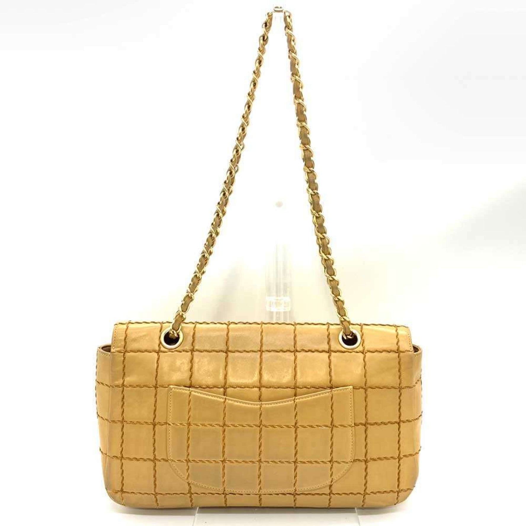 CHANEL Wild Stitch Chocolate Bar Chain Shoulder Lambskin Bag