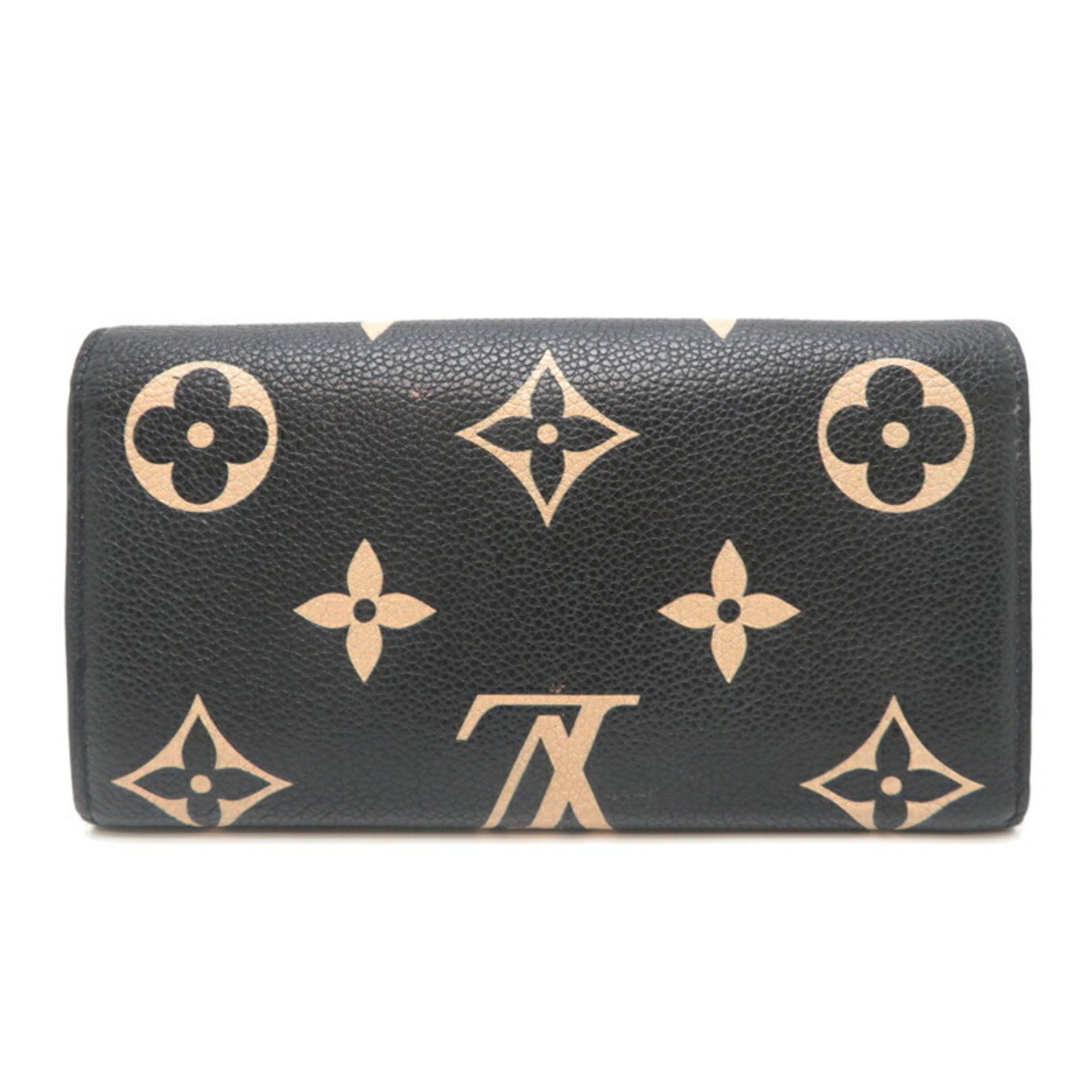 Louis Vuitton Portefeuille Sarah Long Wallet in Two-Tone Monogram Empreinte Black