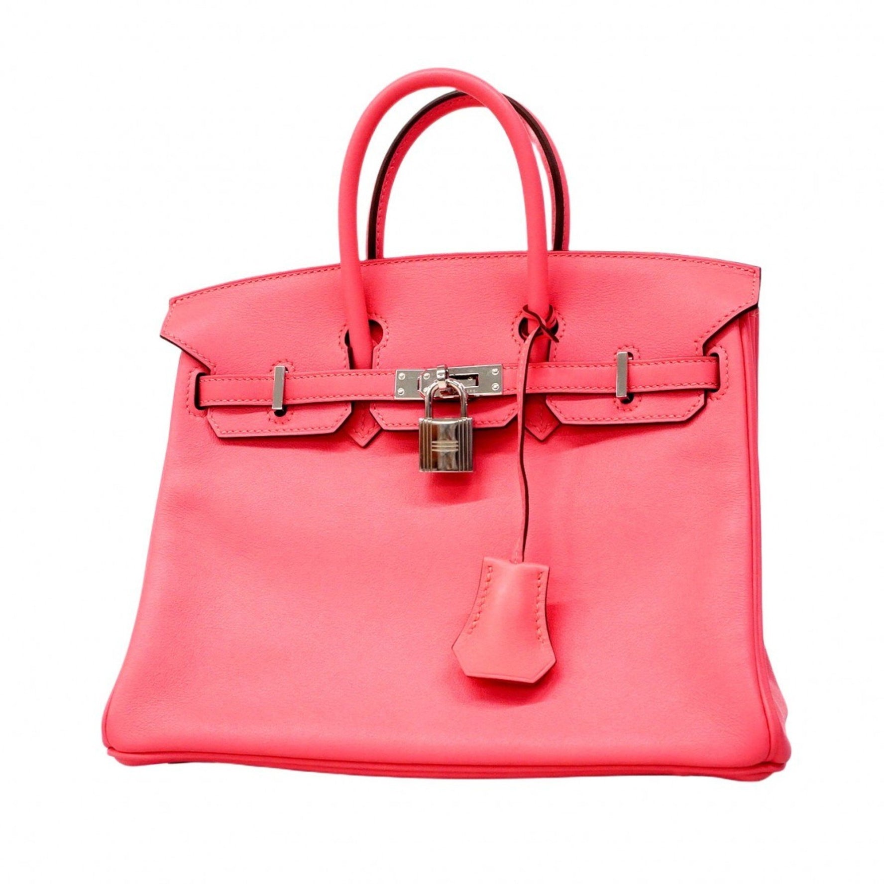 Hermes Hermès Birkin 25 Swift Rose Azalee Handbag, Women's, A Stamp